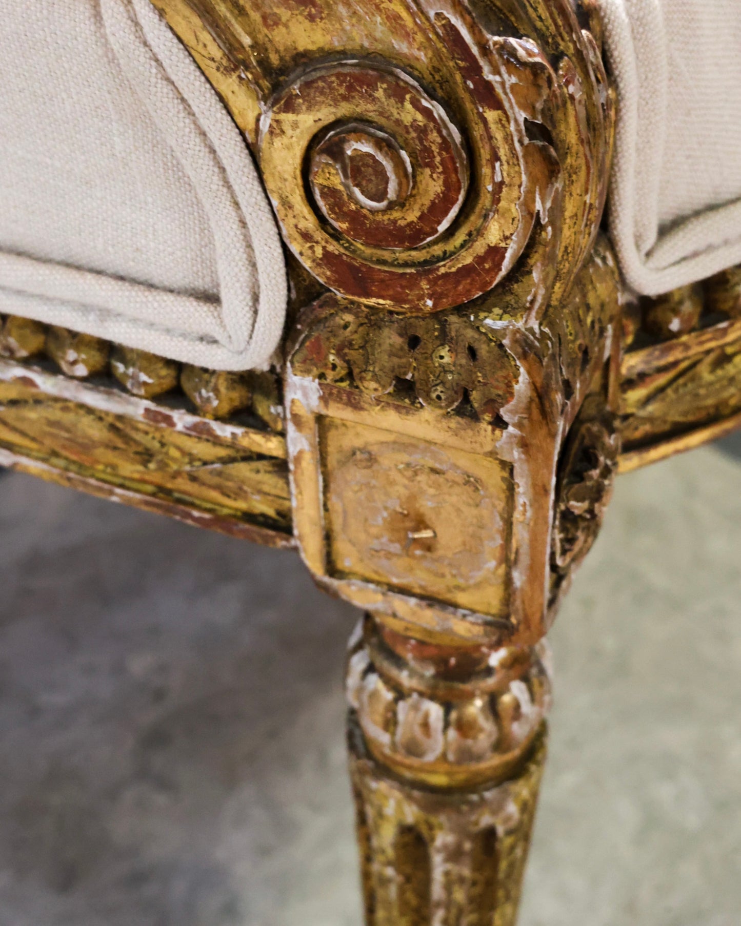 A handsome pair of late 19th century (Circa.1870), Antique carved giltwood fauteils in the style of Georges Jacob - Robin Haydock Antiques