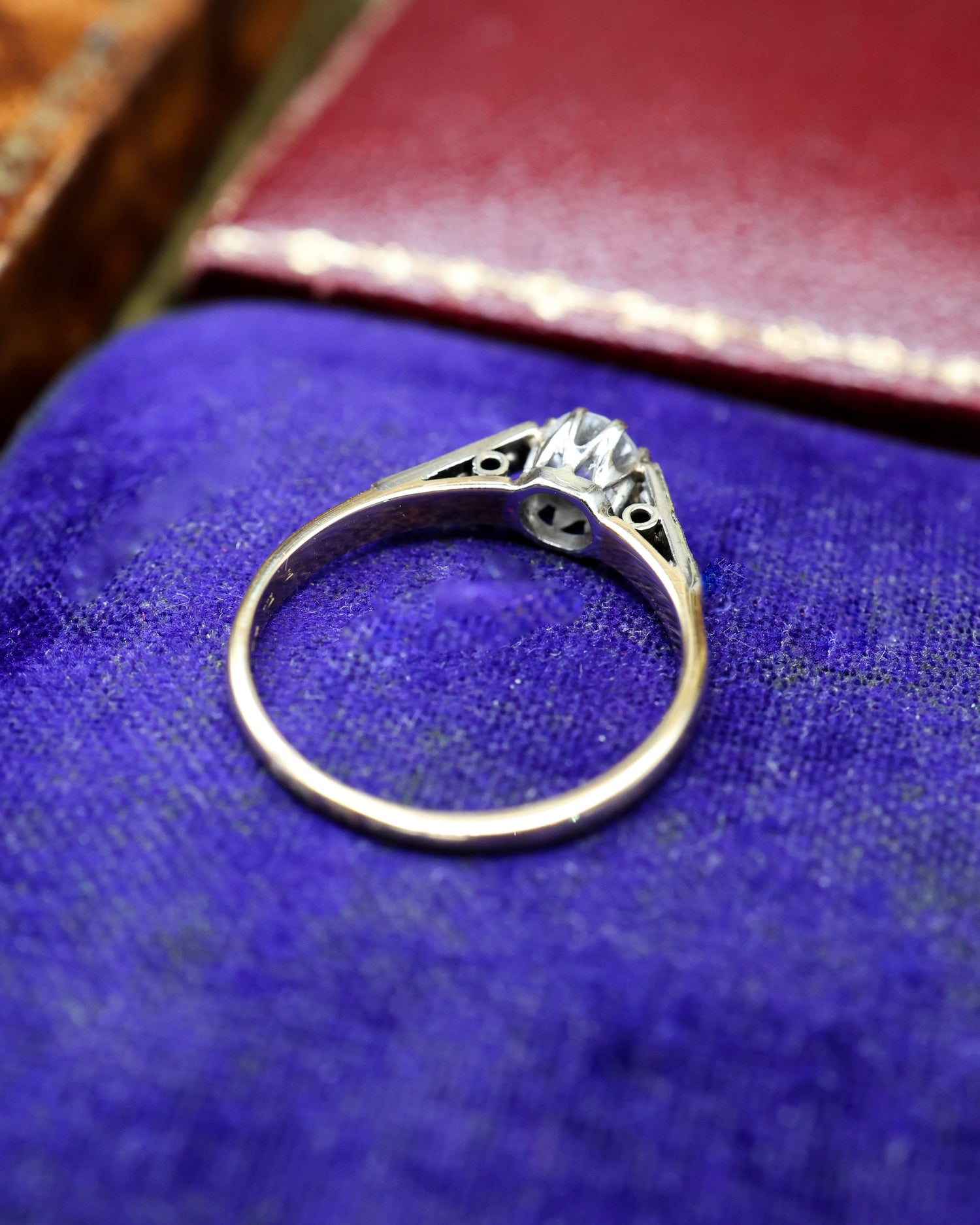 A very fine 14 ct. Yellow Gold, 0.35 Carat (approximately), Diamond Solitaire Ring Marked AJ Co, Birmingham. Circa 1950 - Robin Haydock Antique Jewellery