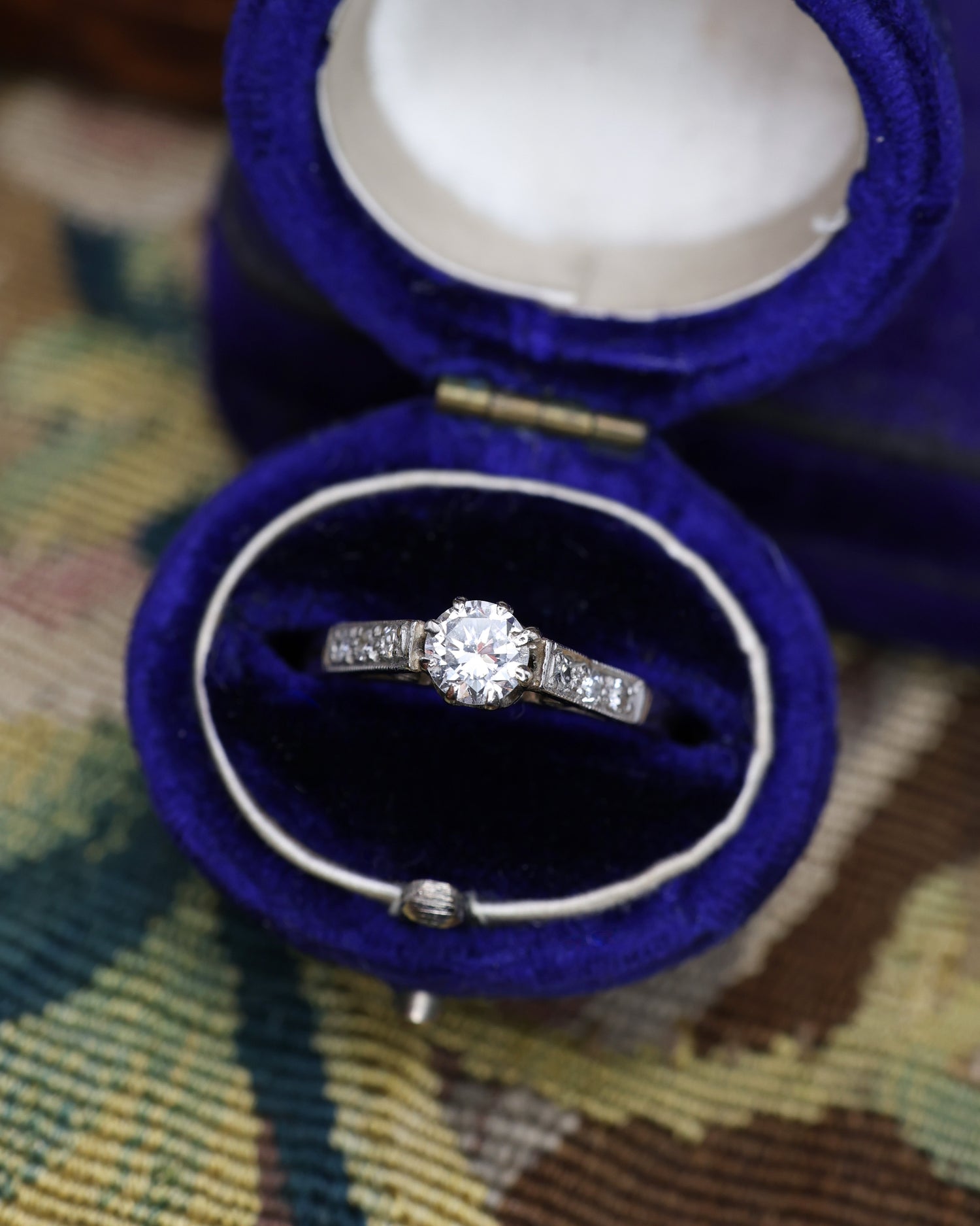 A very fine 14 ct. Yellow Gold, 0.35 Carat (approximately), Diamond Solitaire Ring Marked AJ Co, Birmingham. Circa 1950 - Robin Haydock Antique Jewellery