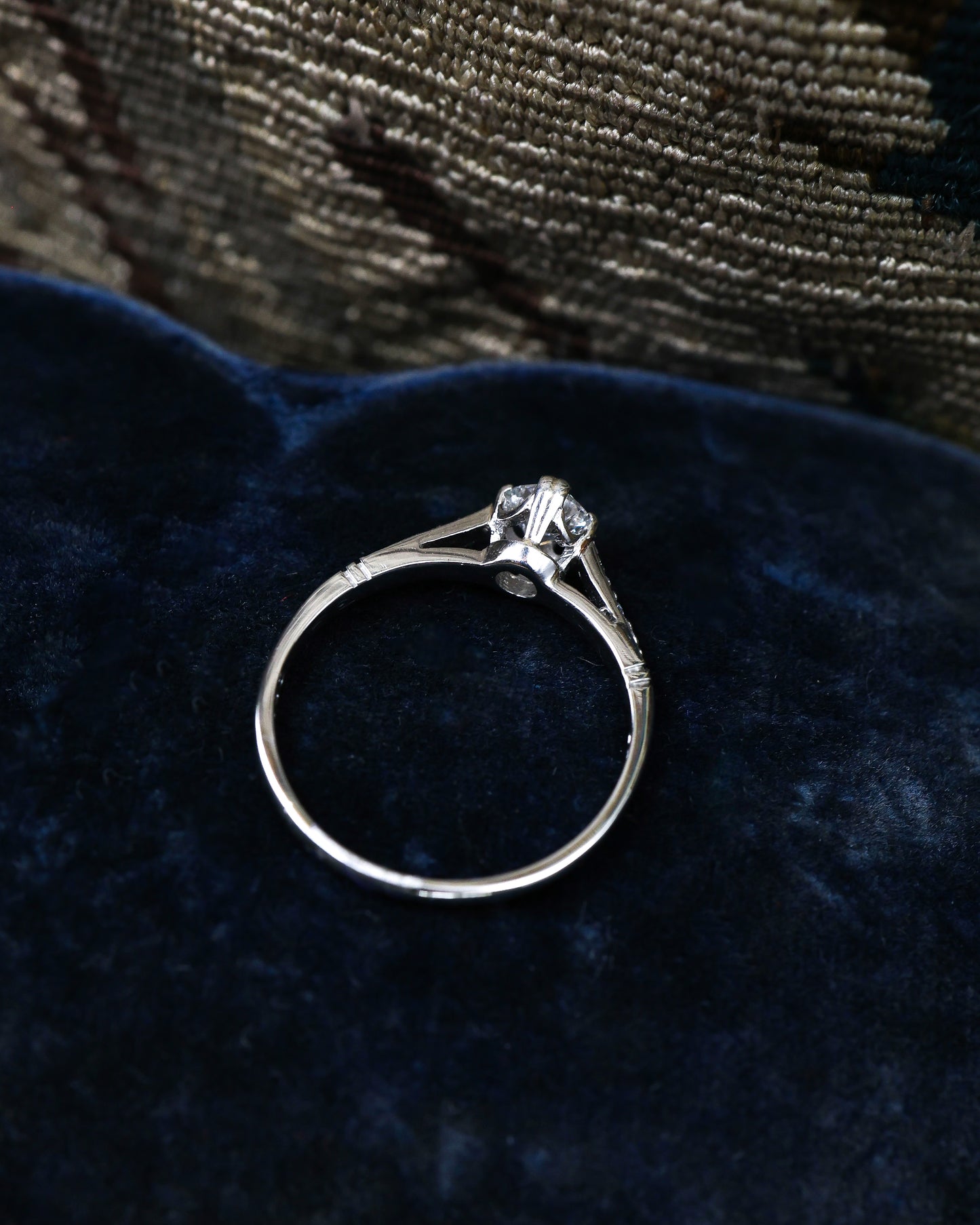A very fine Platinum Solitaire Diamond Ring Circa 1959 - Robin Haydock Antique Jewellery