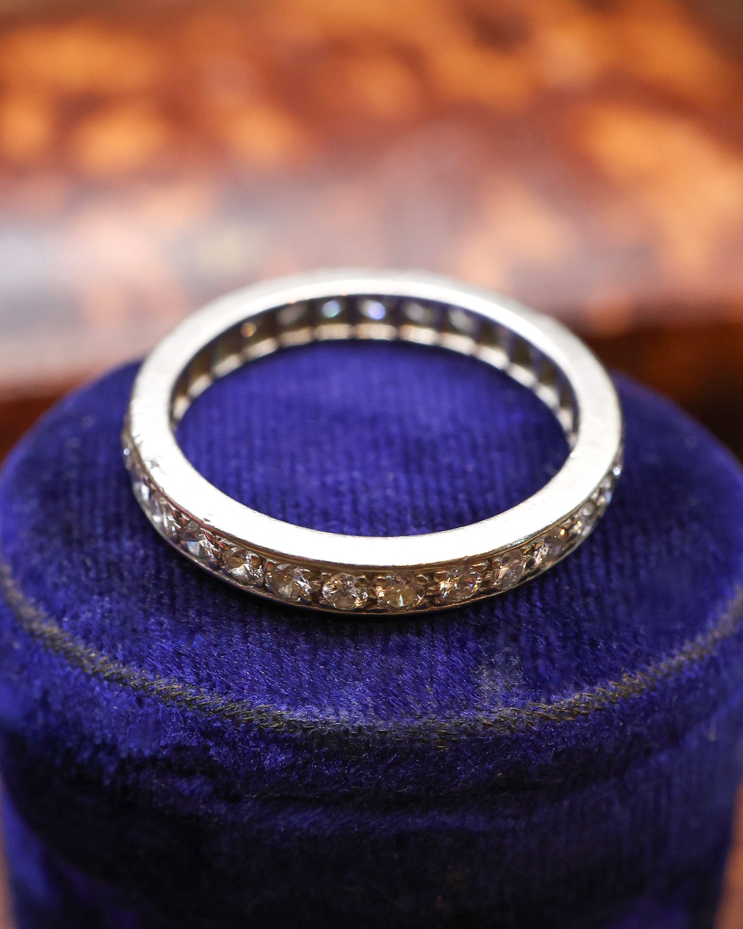 Platinum French Diamond Eternity Ring L1/2 Circa 1930