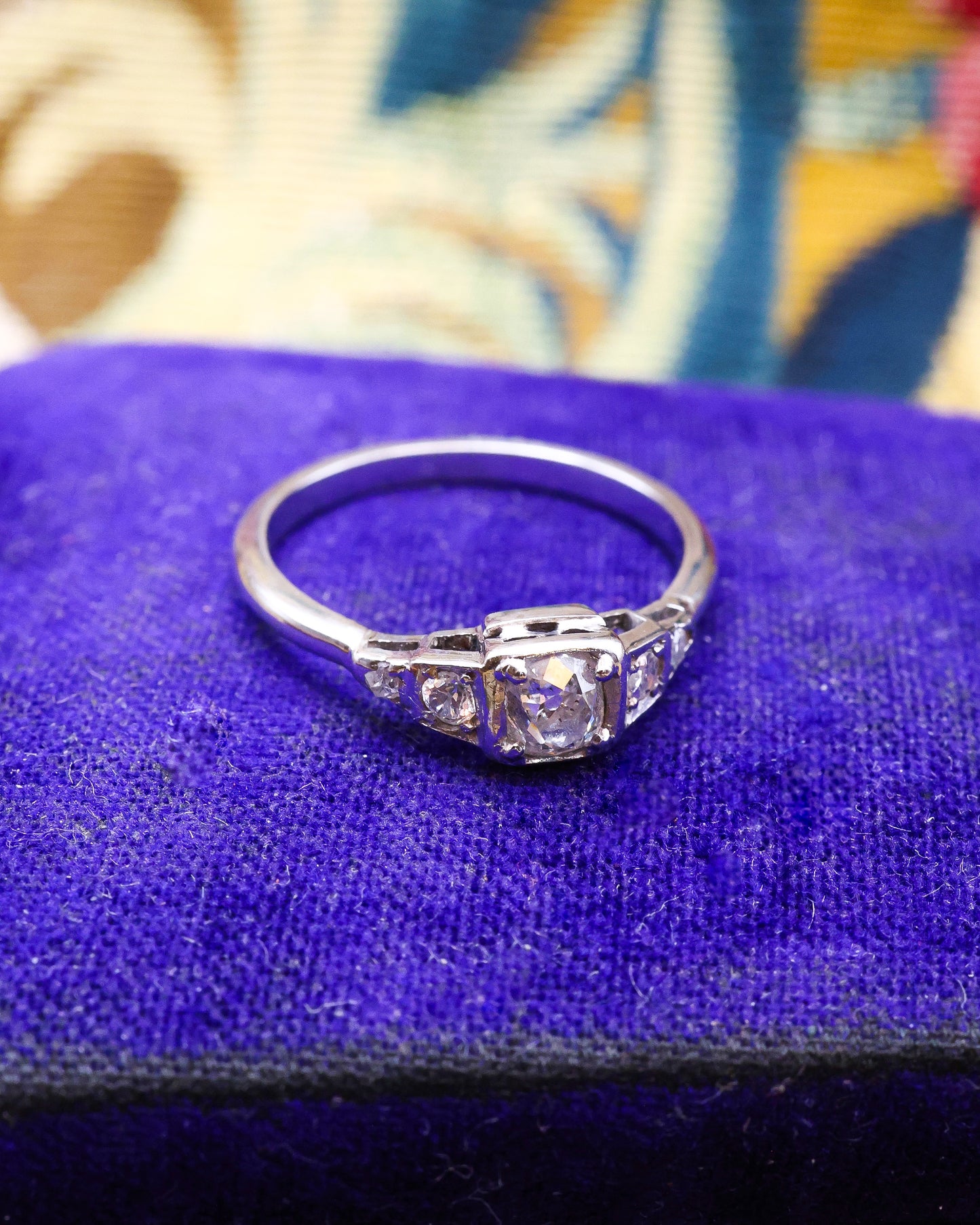 Diamond Solitaire Ring Circa 1940 - Robin Haydock Antique Jewellery