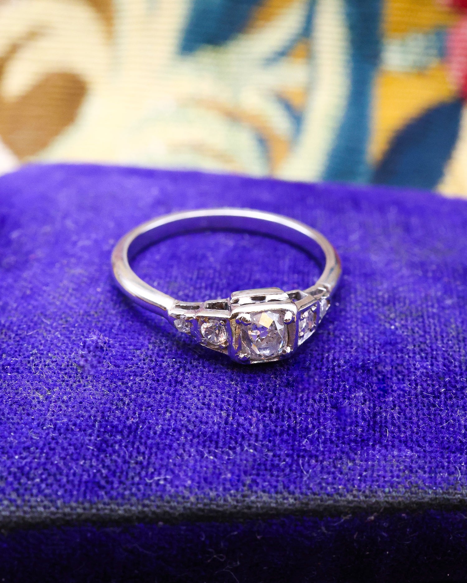 Diamond Solitaire Ring Circa 1940 - Robin Haydock Antique Jewellery
