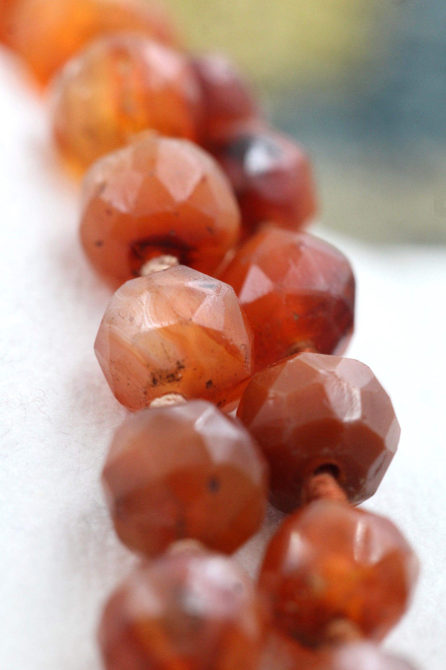 A set of two Faceted Carnelian Necklaces, 5th Century AD. - Robin Haydock Antiques