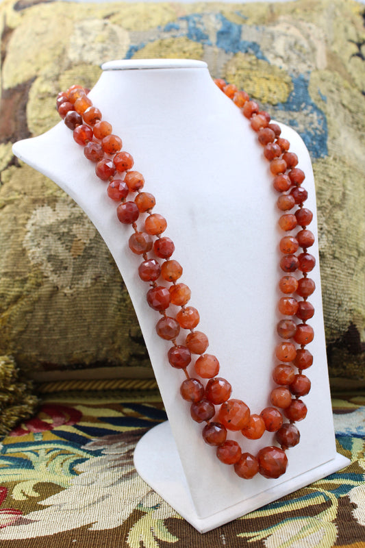 A set of two Faceted Carnelian Necklaces, 5th Century AD. - Robin Haydock Antiques