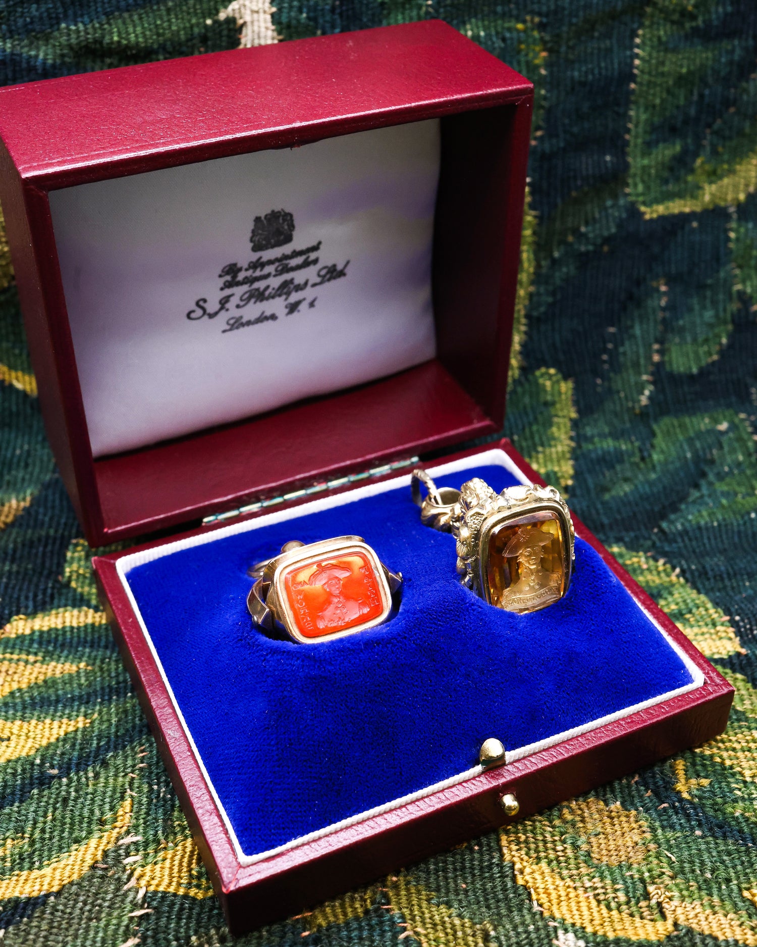 An Antique Collectors set of Late Georgian Seals, depicting Intaglio engravings associated with Admiral Lord Nelson. English.  Circa 1810 - Robin Haydock Antique Jewellery