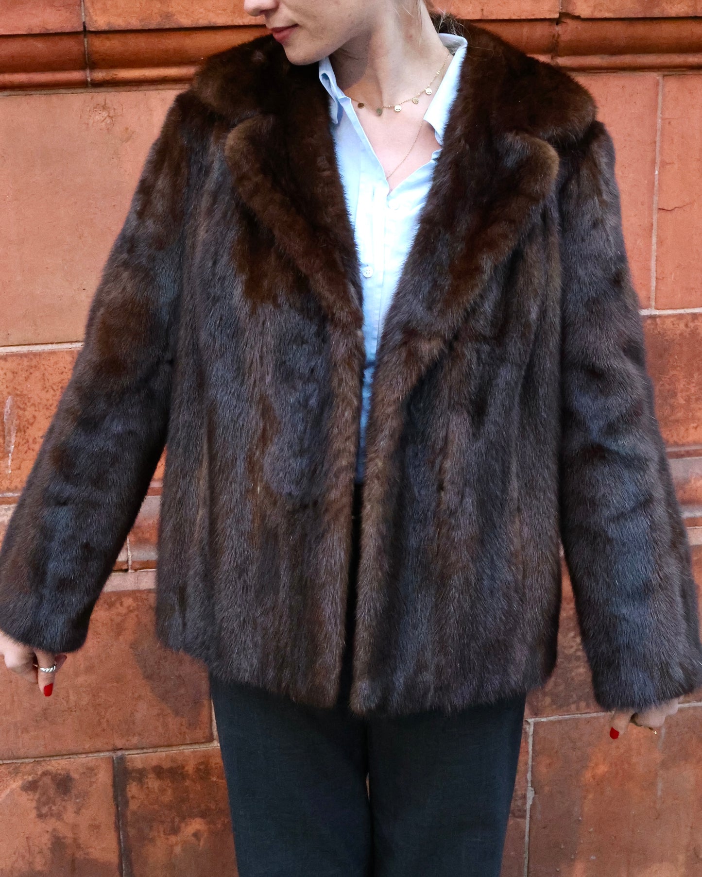 An exceptional, Mahogany Ranch Mink, fully stranded and made to measure Evening Jacket. Circa 1981. - Robin Haydock Antiques