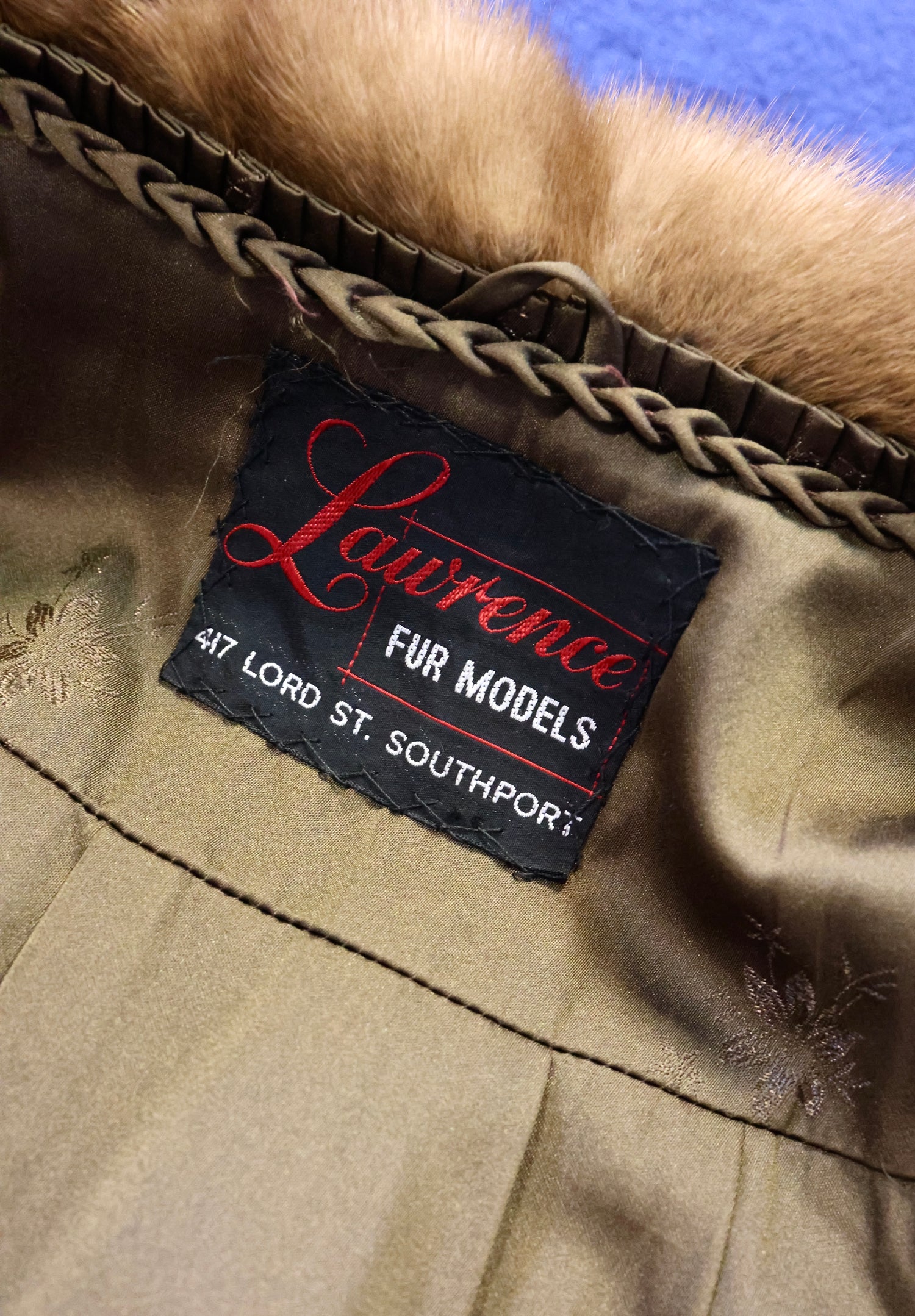 An Exceptional Full Length Demi-Buff, Fully Stranded Mink Coat with wide Raglan Sleeves, tapering to Mandarin Cuffs and a generous Swing Back. Hand made by Lawrence's of Southport. Circa 1990 - Robin Haydock Antiques