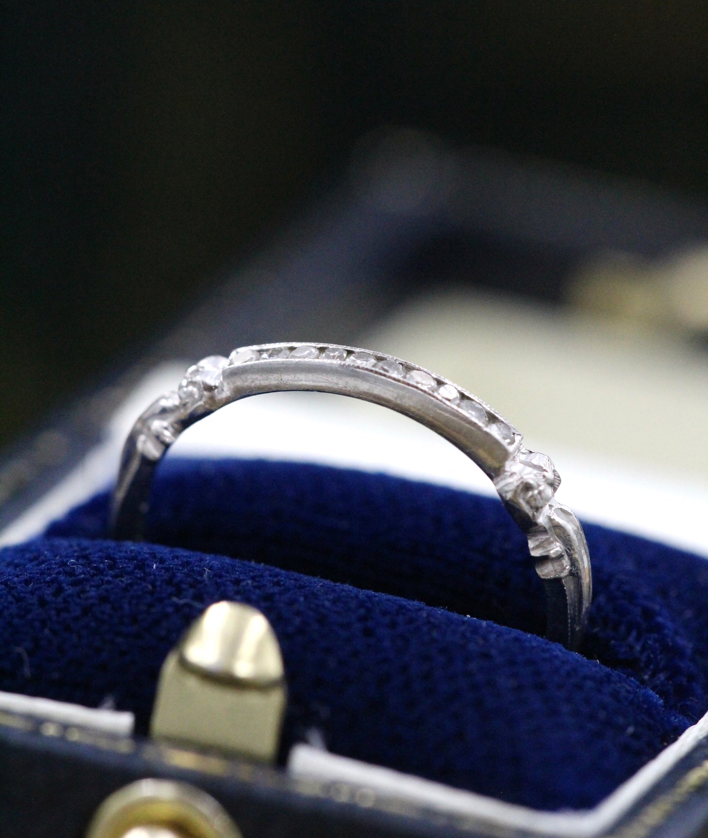 A finely worked Platinum, Iridium & Diamond Engagement Ring with matching "Quarter" Eternity Ring Circa 1935 - Robin Haydock Antiques