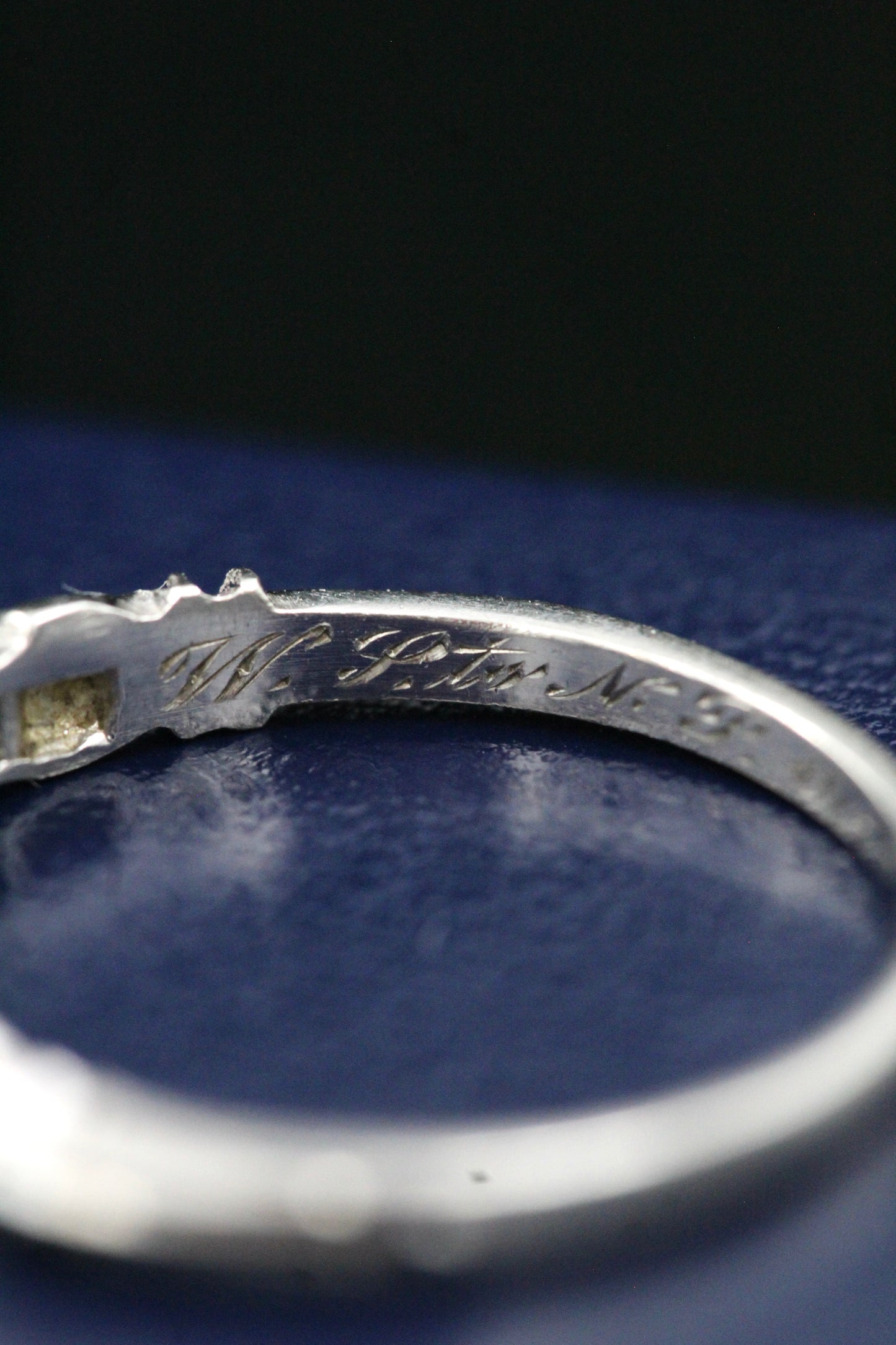 A finely worked Platinum, Iridium & Diamond Engagement Ring with matching "Quarter" Eternity Ring Circa 1935 - Robin Haydock Antiques