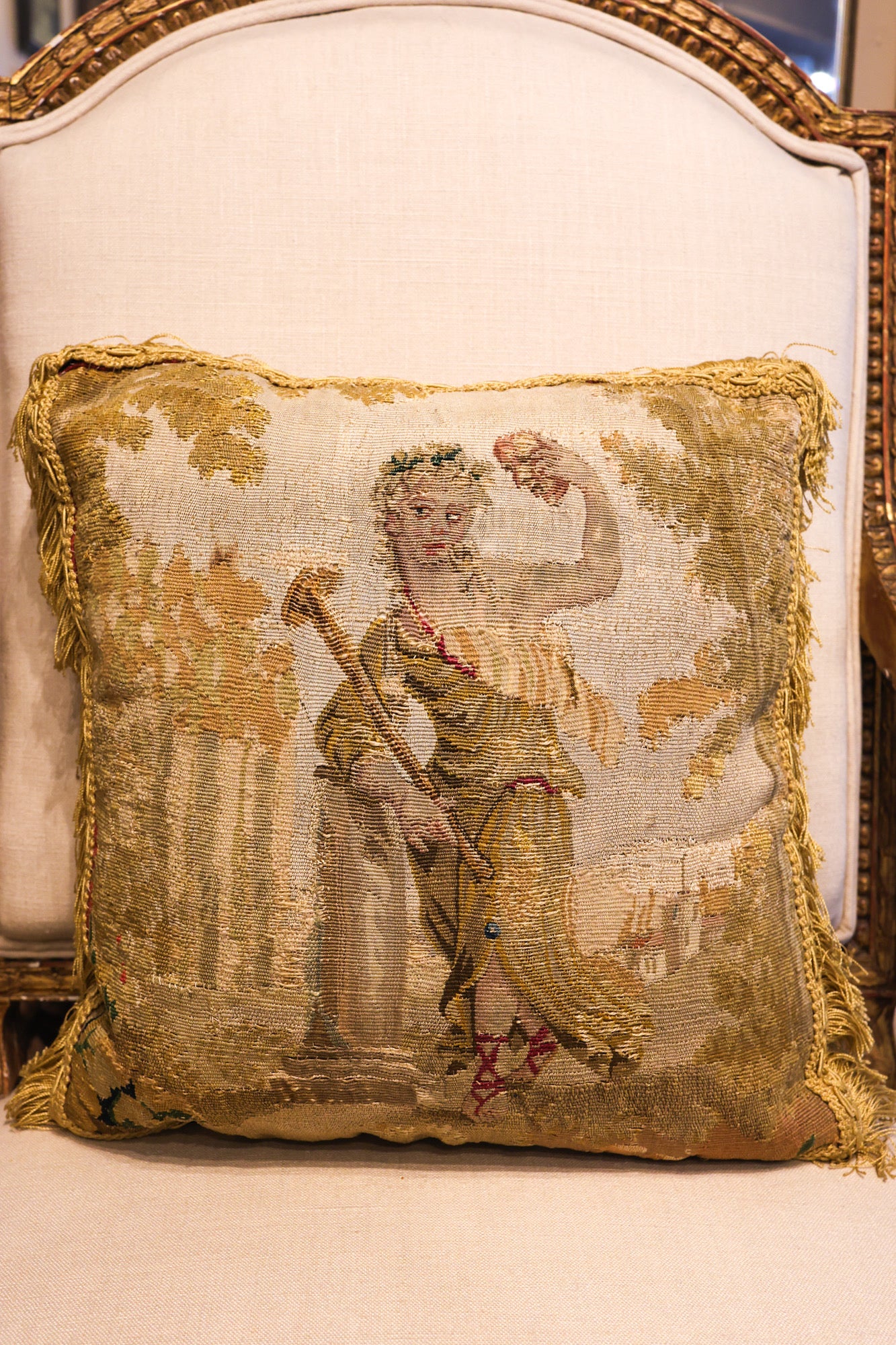 A very fine panel of Aubusson Tapestry of fine Hand Woven Silk and Wool - Robin Haydock Antiques