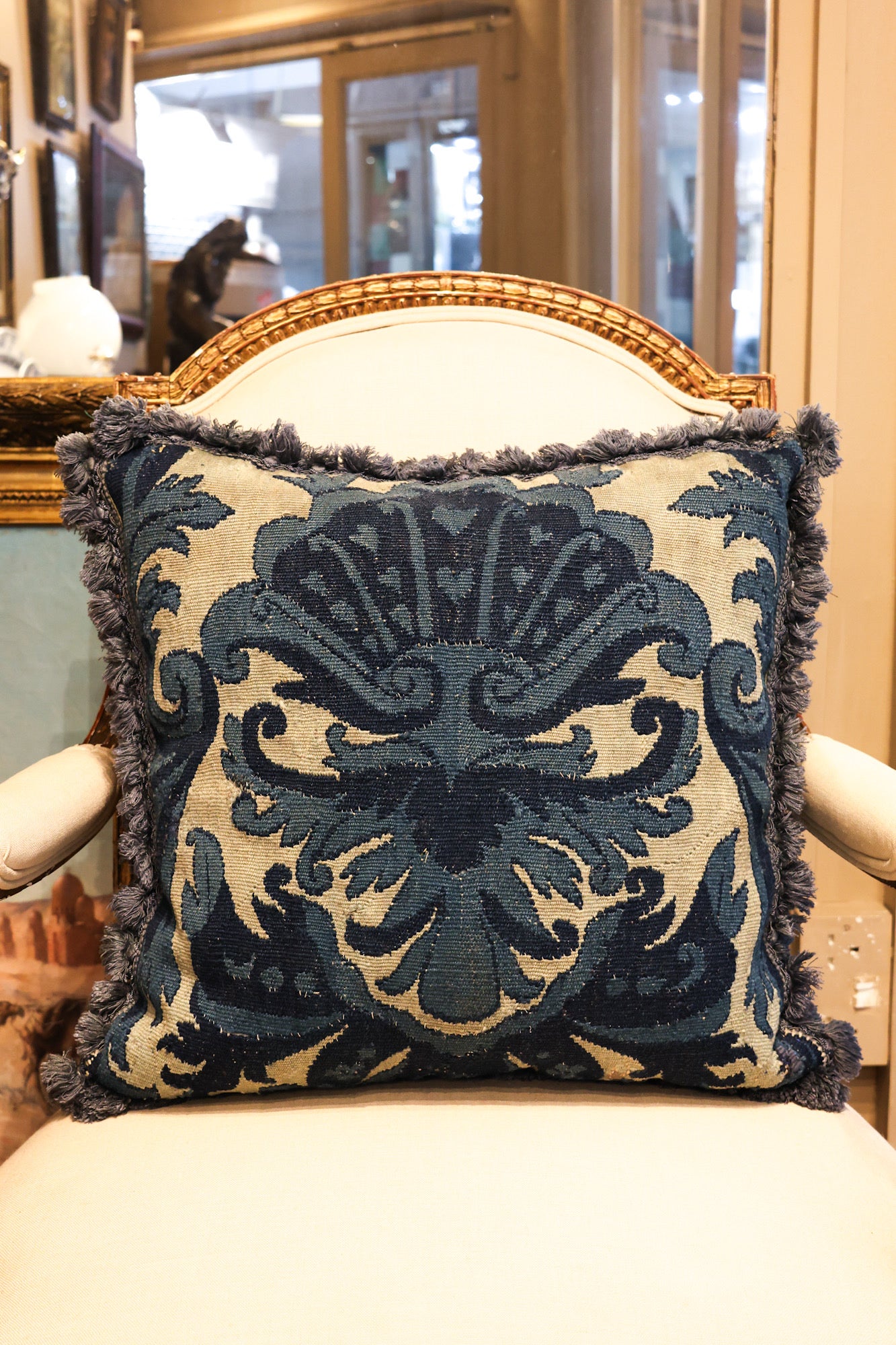 A fine panel of mid 18th Century Hand-Woven Antique Wool Tapestry, Italian. Circa 1740, with later trim. - Robin Haydock Antiques