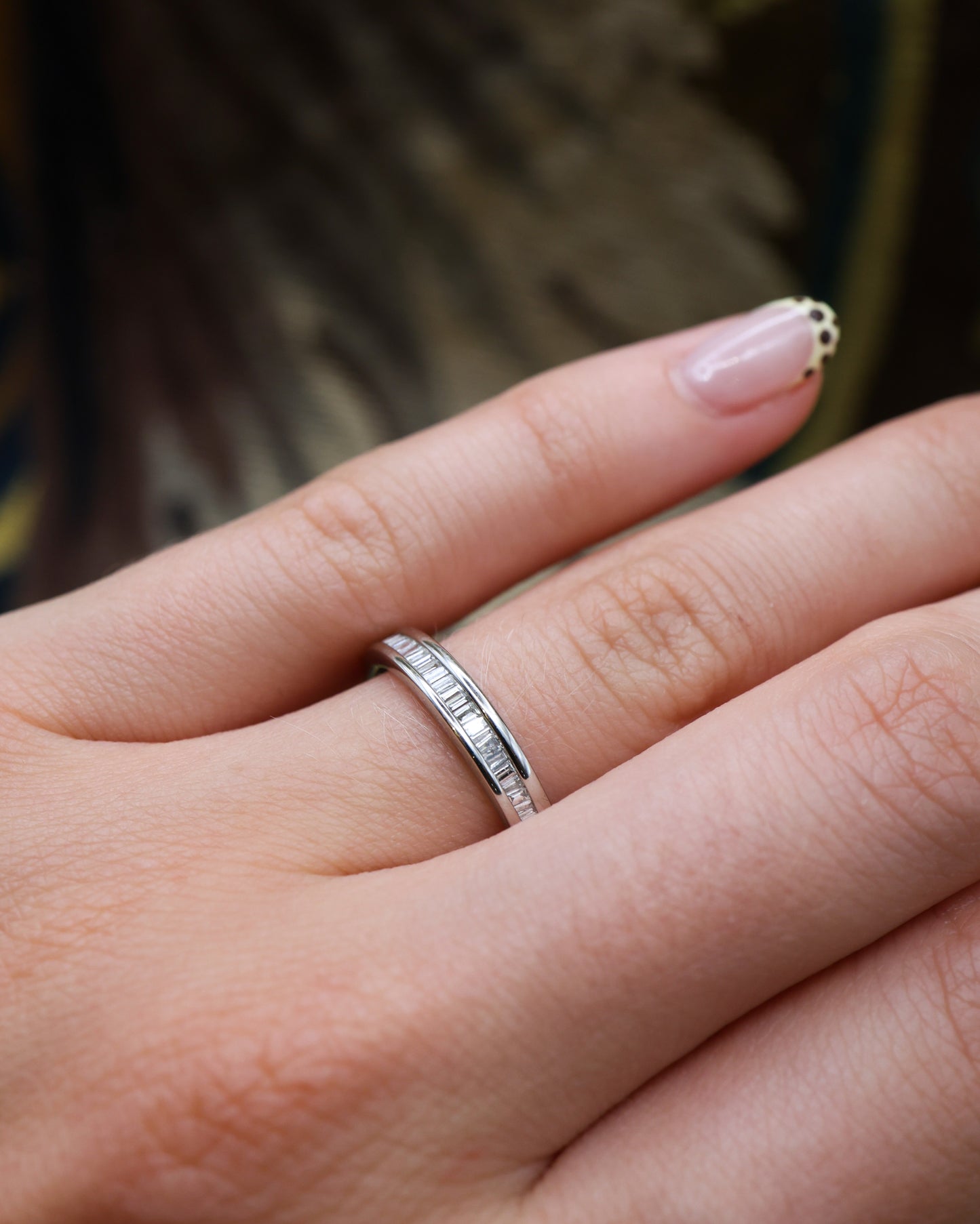 A fine 18ct White Gold Diamond set Half Eternity Ring Date Marked 1980 - Robin Haydock Antique Jewellery