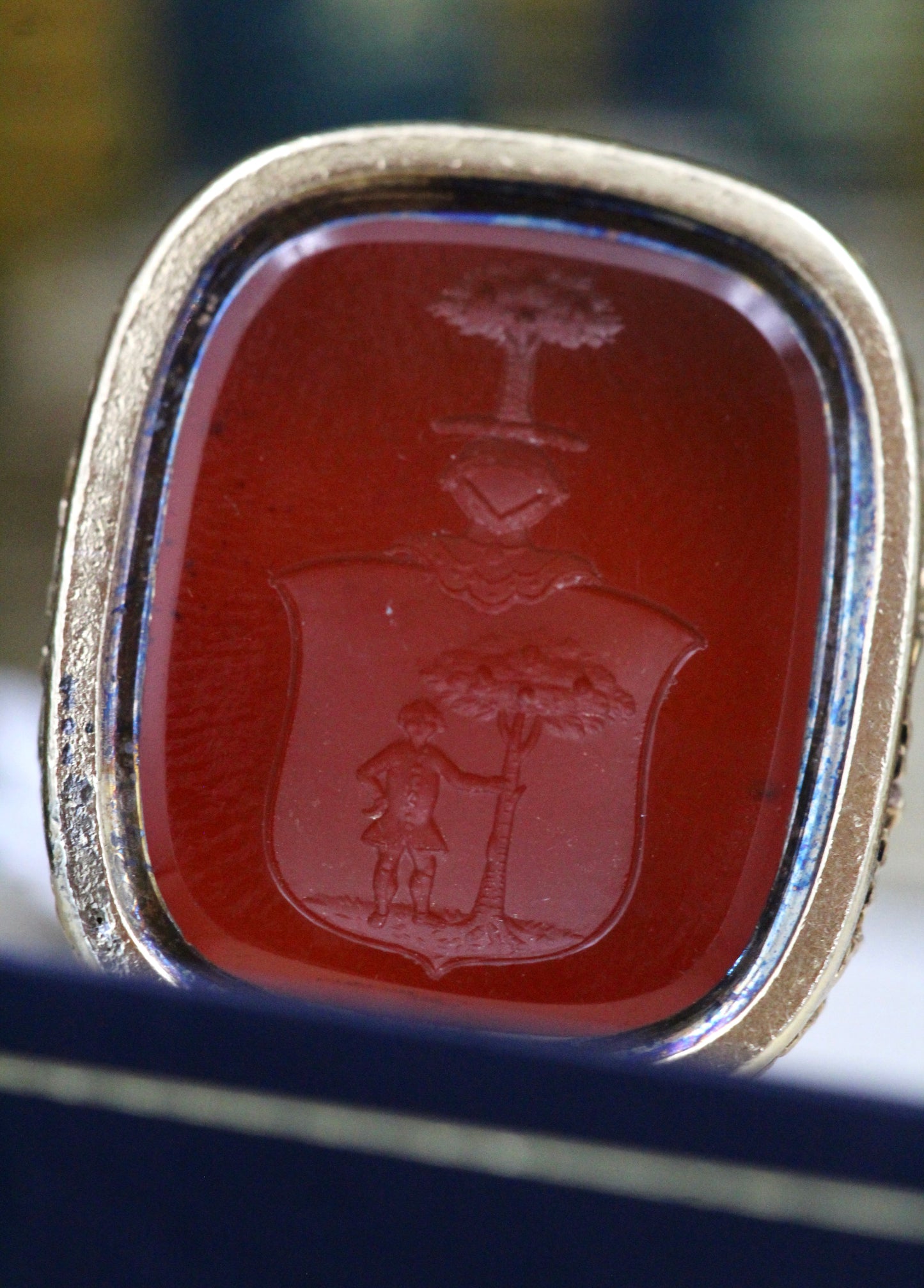 A very fine High Carat Yellow Gold (tested) seal set with a Carnelian Intaglio. English C1830 - Robin Haydock Antiques