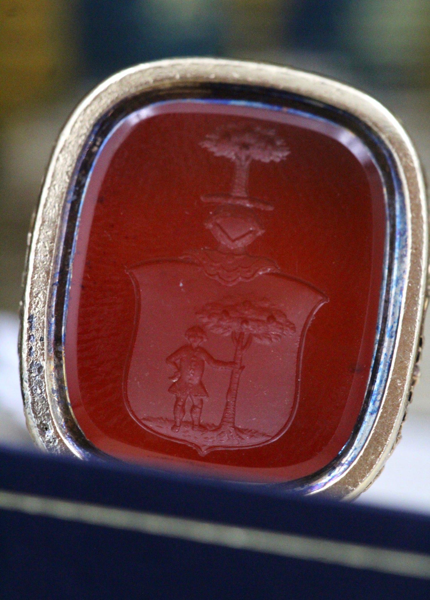 A very fine High Carat Yellow Gold (tested) seal set with a Carnelian Intaglio. English C1830 - Robin Haydock Antiques