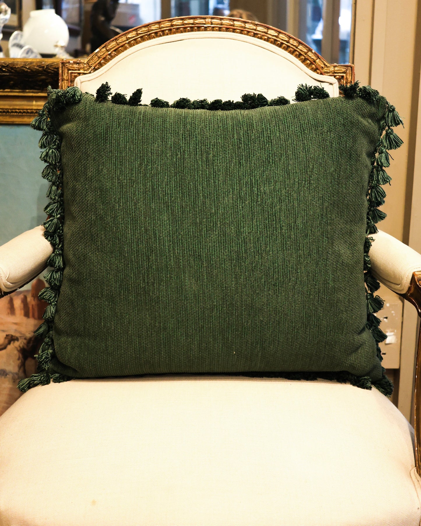 An exceptional panel of fine English Silk & Wool Needlepoint. Circa 1740. Presented as a cushion, with later backing & Trim. - Robin Haydock Antiques