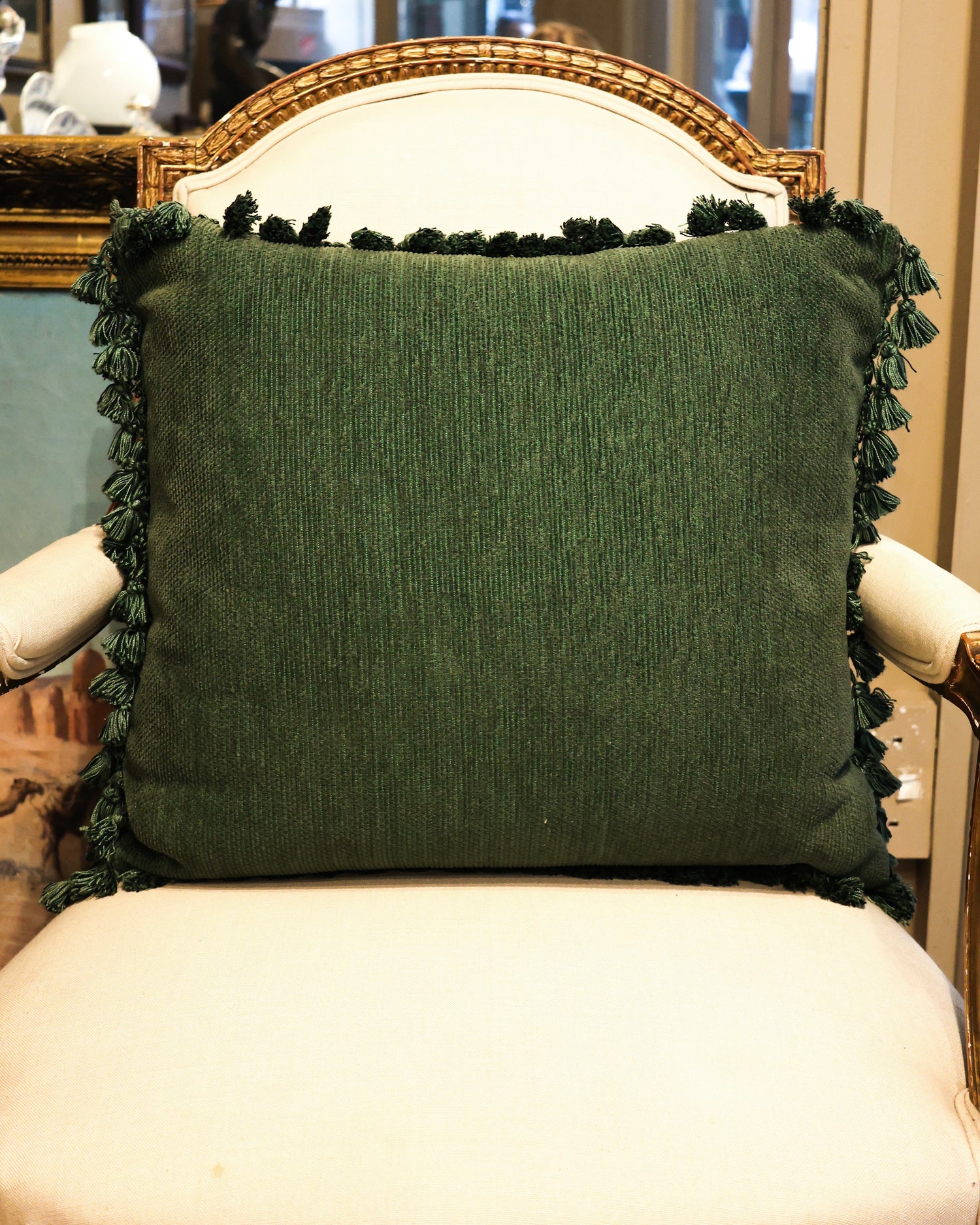An exceptional panel of fine English Silk & Wool Needlepoint. Circa 1740. Presented as a cushion, with later backing & Trim. - Robin Haydock Antiques