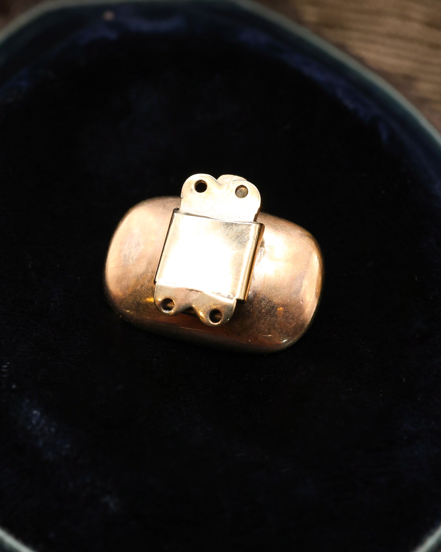 High Carat Yellow Gold (tested), Seed Pearl & Blue Enamel. Double Strand Clasp, Circa 1870