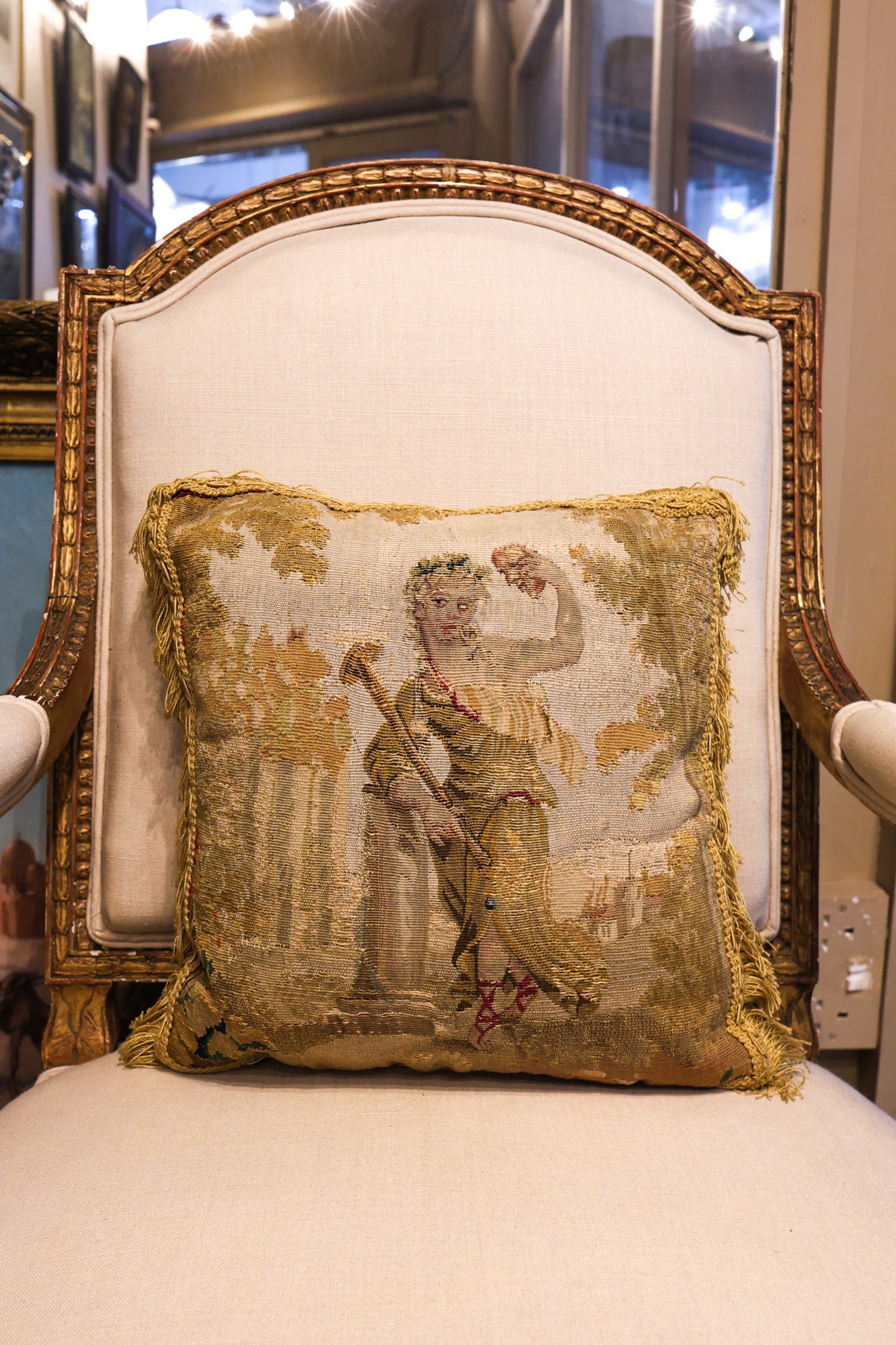 A very fine panel of Aubusson Tapestry of fine Hand Woven Silk and Wool - Robin Haydock Antiques