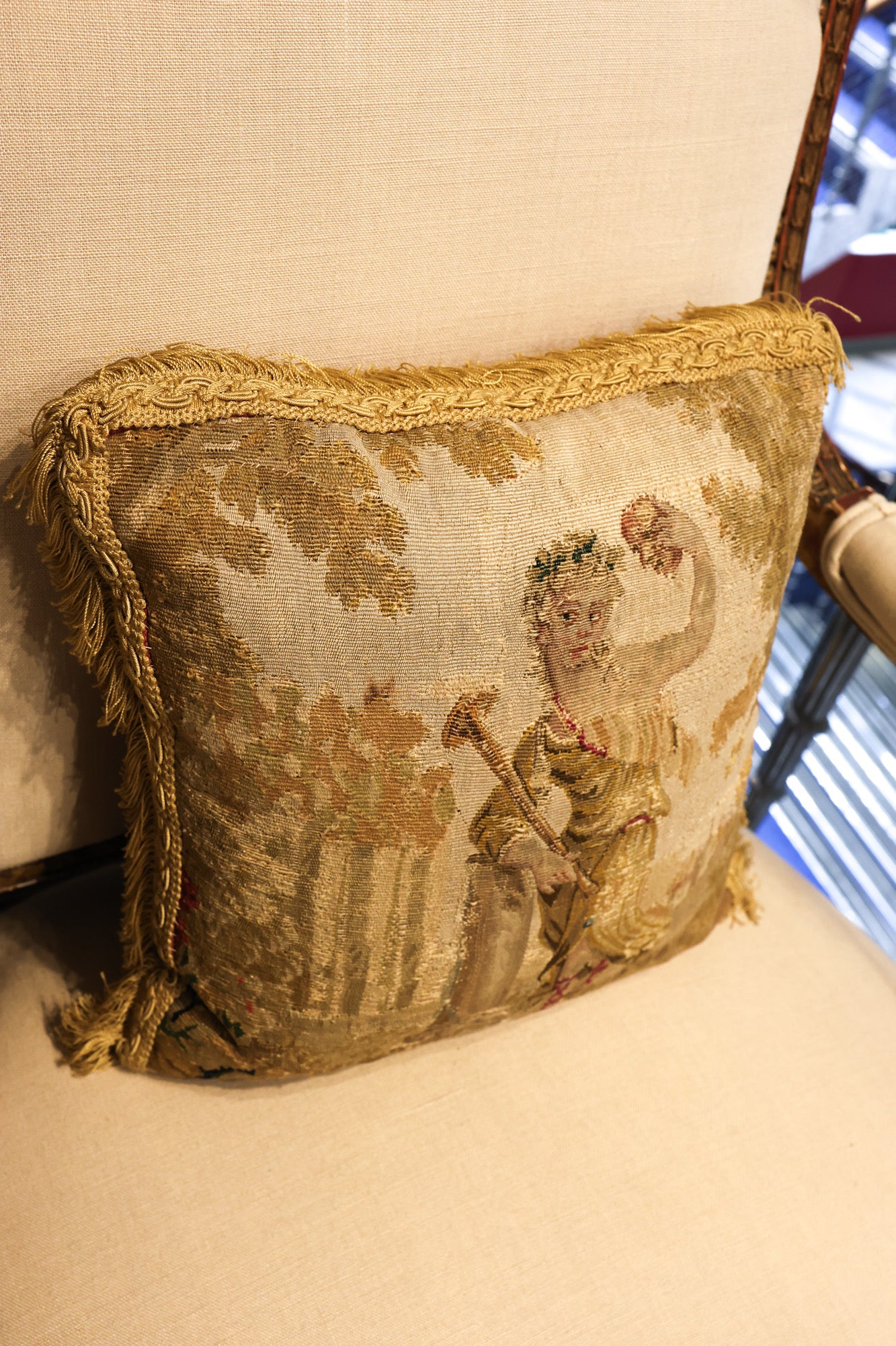 A very fine panel of Aubusson Tapestry of fine Hand Woven Silk and Wool - Robin Haydock Antiques