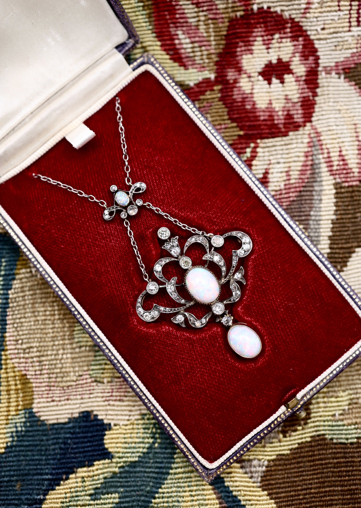 Victorian Opal and Diamond Pendant Circa 1890-1900 - Robin Haydock Antiques