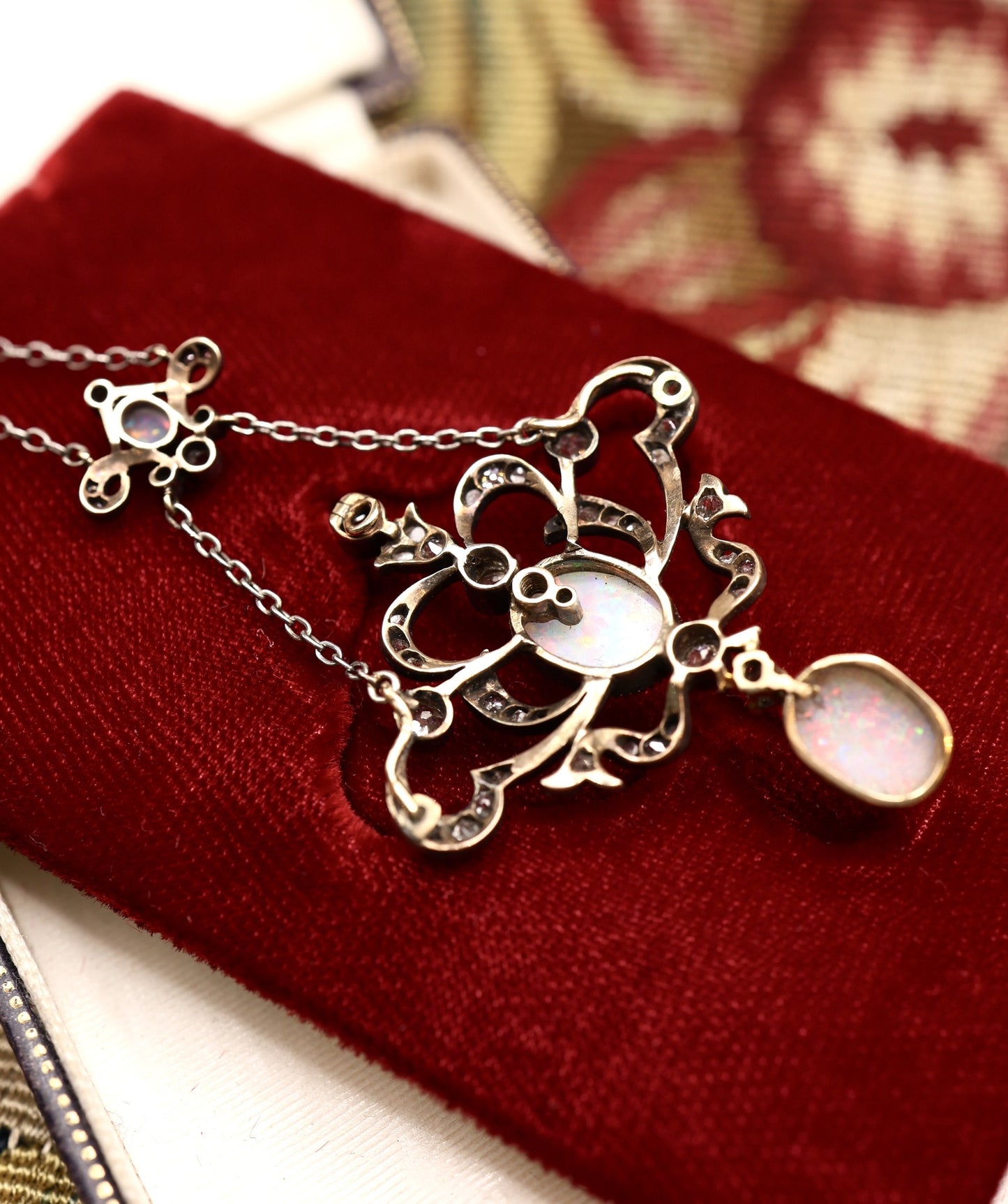 Victorian Opal and Diamond Pendant Circa 1890-1900 - Robin Haydock Antiques