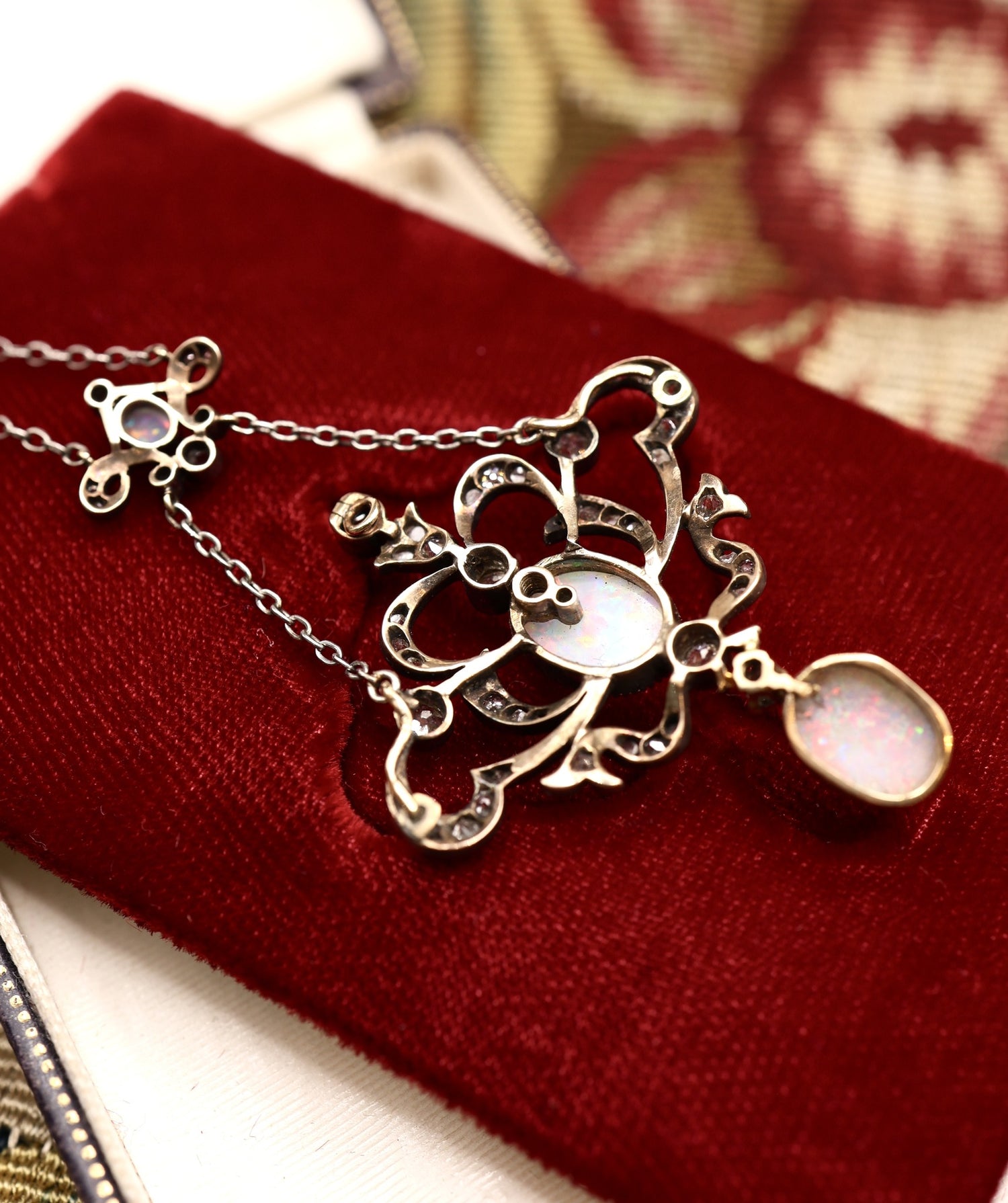 Victorian Opal and Diamond Pendant Circa 1890-1900 - Robin Haydock Antiques