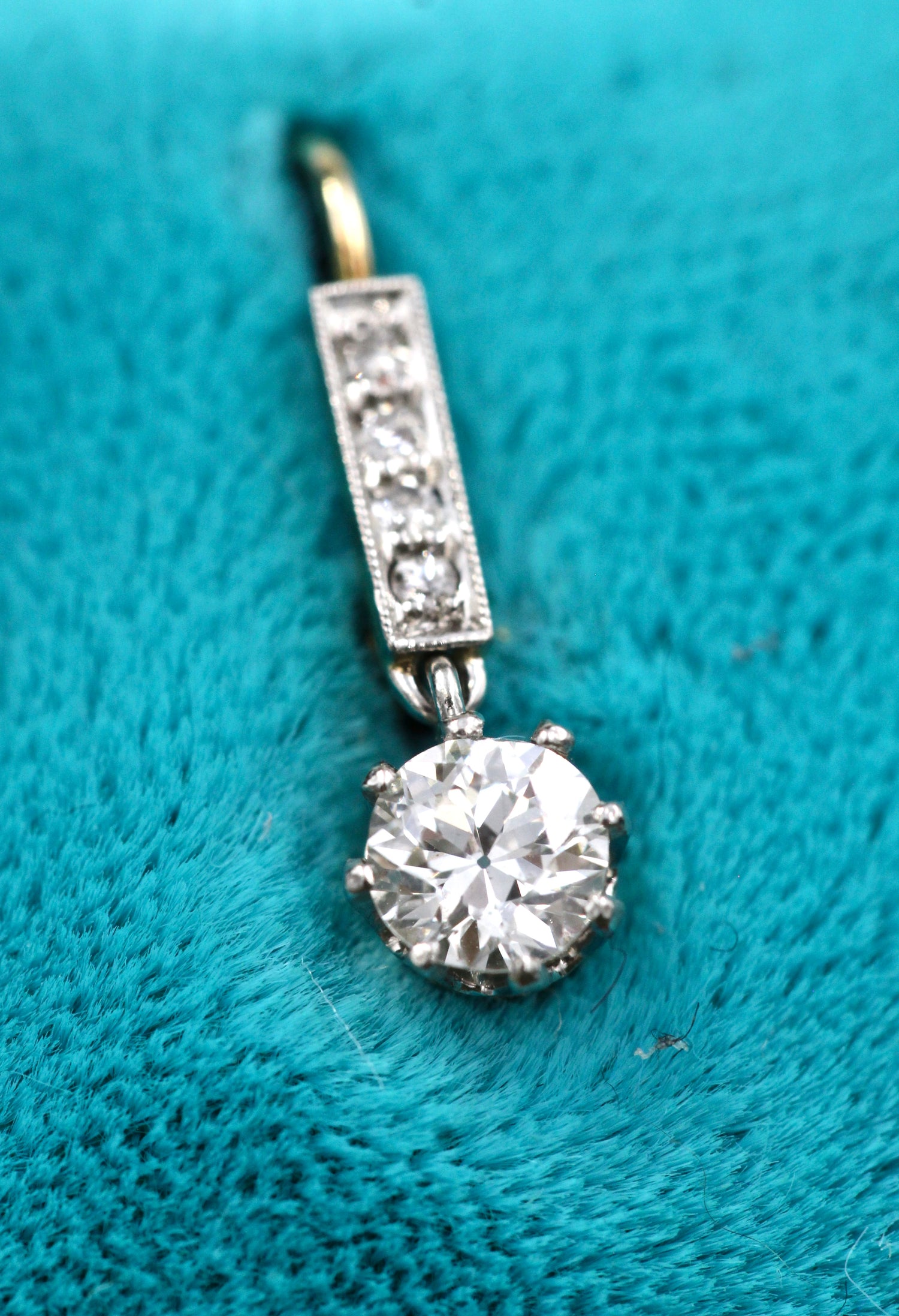 Antique Diamond drop earrings Circa 1930 - Robin Haydock Antiques