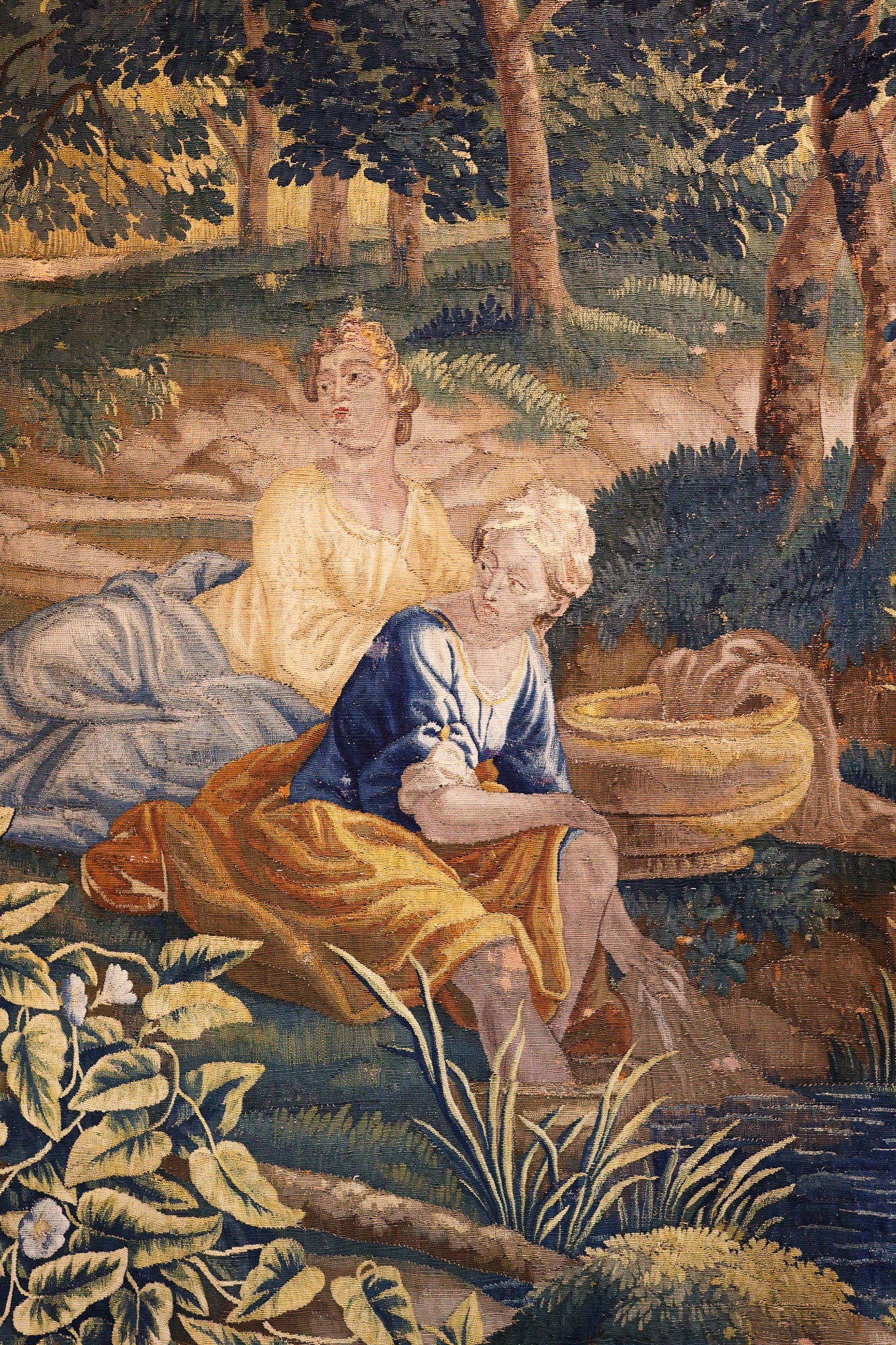 A very fine Antique Silk & Wool "Dames de Conversation" Oudenaarde Tapestry Circa 1740 - Robin Haydock Antiques