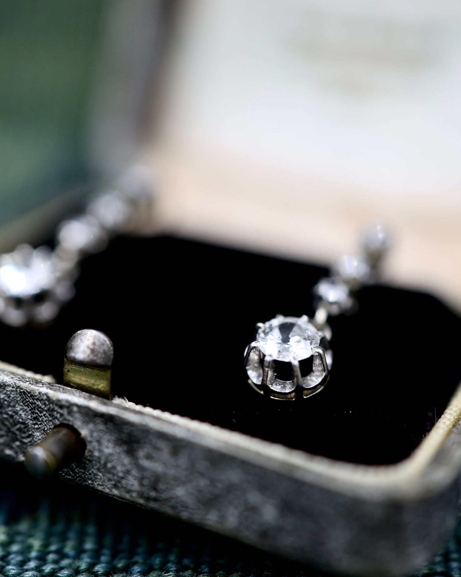 A fine pair of French (marked) Antique "Belle Epoque" Old European Cut 1.54 Carat, Diamond Drop Earrings, Circa 1890 - Robin Haydock Antiques
