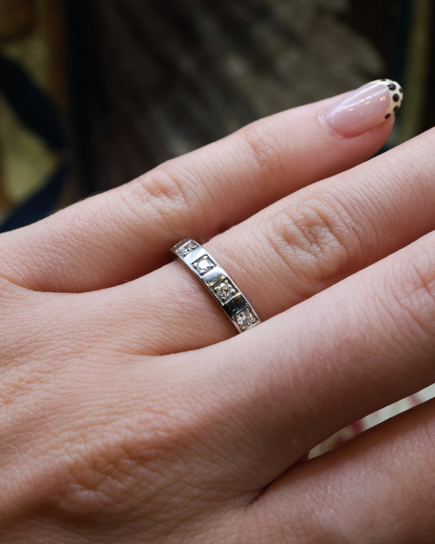 Platinum Bulgari Diamond Half Eternity Ring Pre-owned - Robin Haydock Antique Jewellery