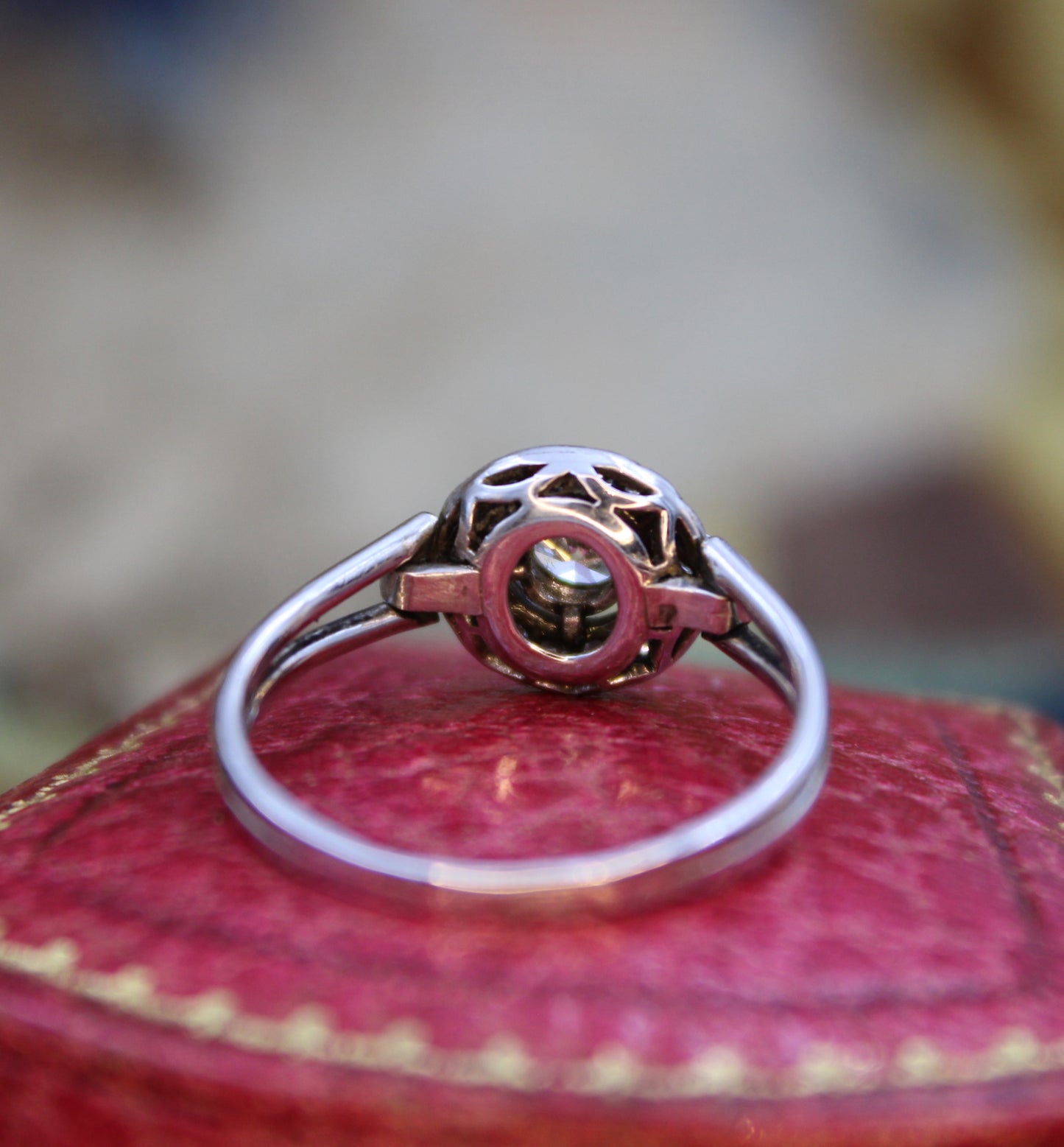 An Art Deco Diamond Floating Cluster Ring set in Platinum & 18ct White Gold, Circa 1930 - Robin Haydock Antiques