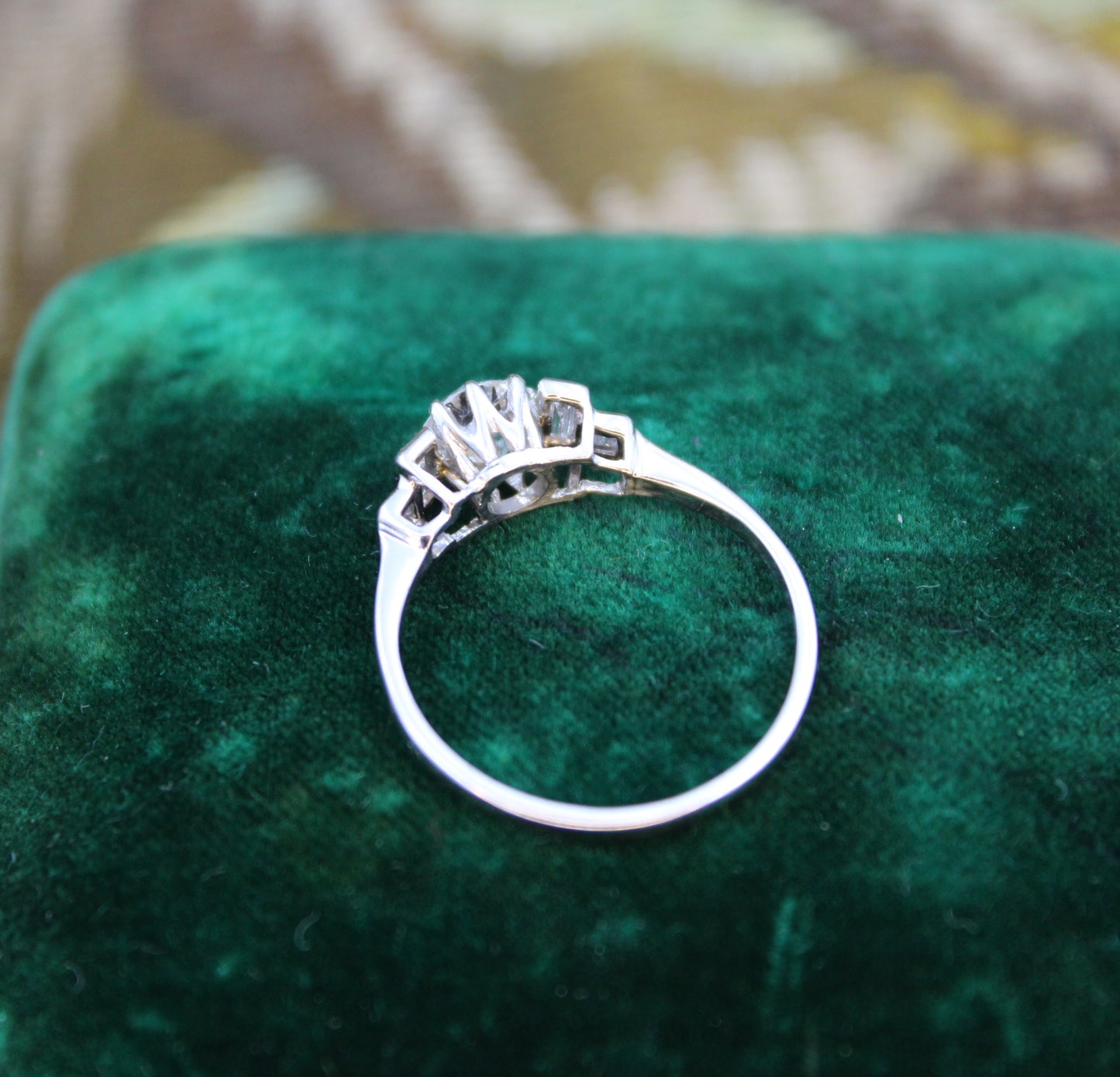 An Art Deco 0.73 Carat Diamond Engagement Ring, with Classic Diamond Stepped Shoulders, set in Platinum, English, Circa 1930 - Robin Haydock Antiques