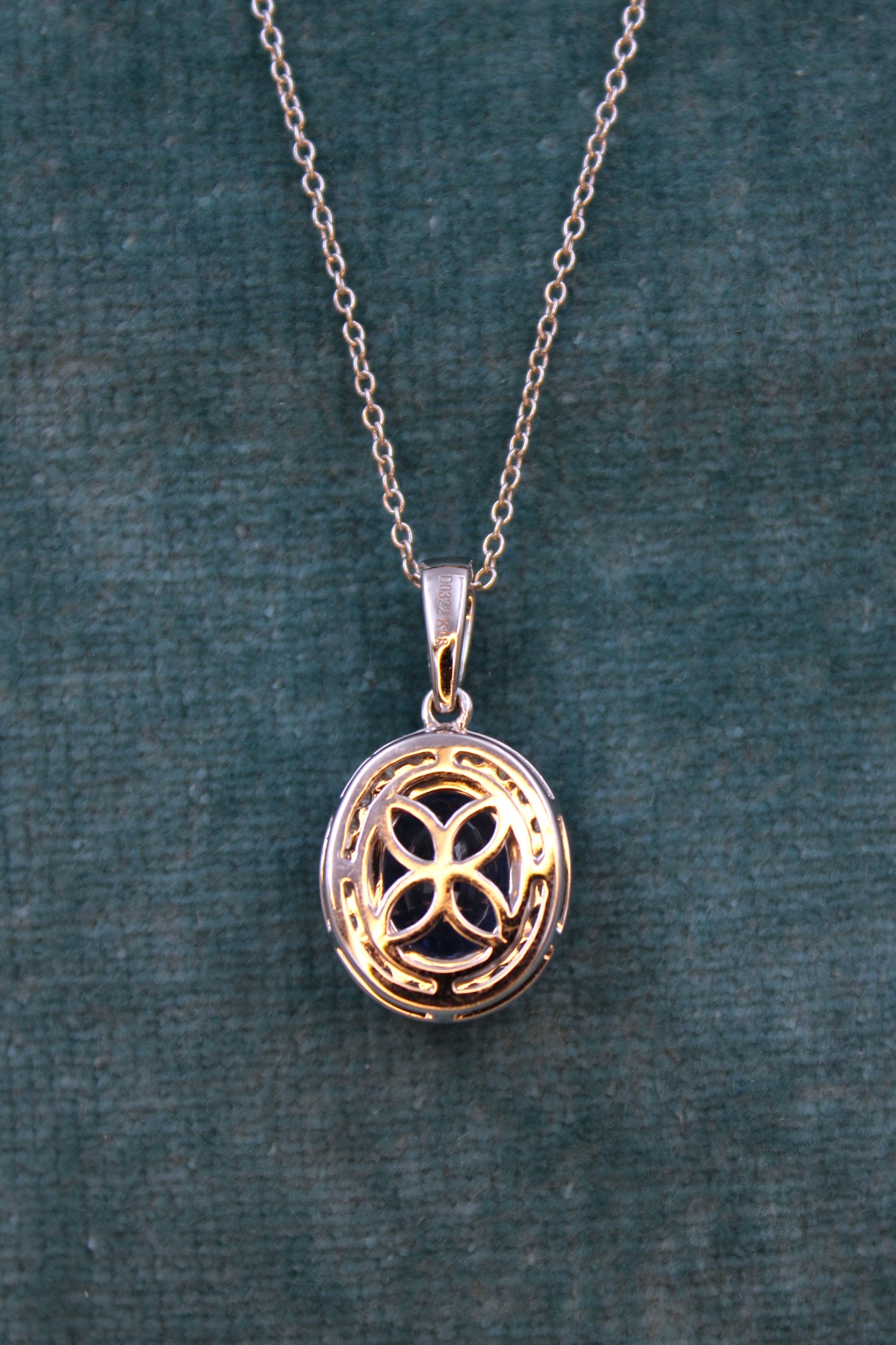 A Natural 2.20 Carat Sapphire and Diamond Pendant, English, Pre-owned - Robin Haydock Antiques