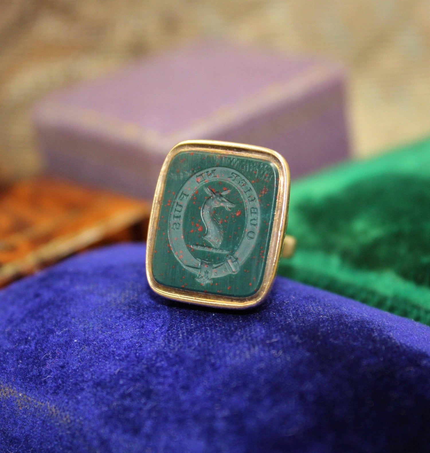 A very fine Bloodstone Seal in 15ct Yellow Gold, English, Circa 1850 - Robin Haydock Antiques