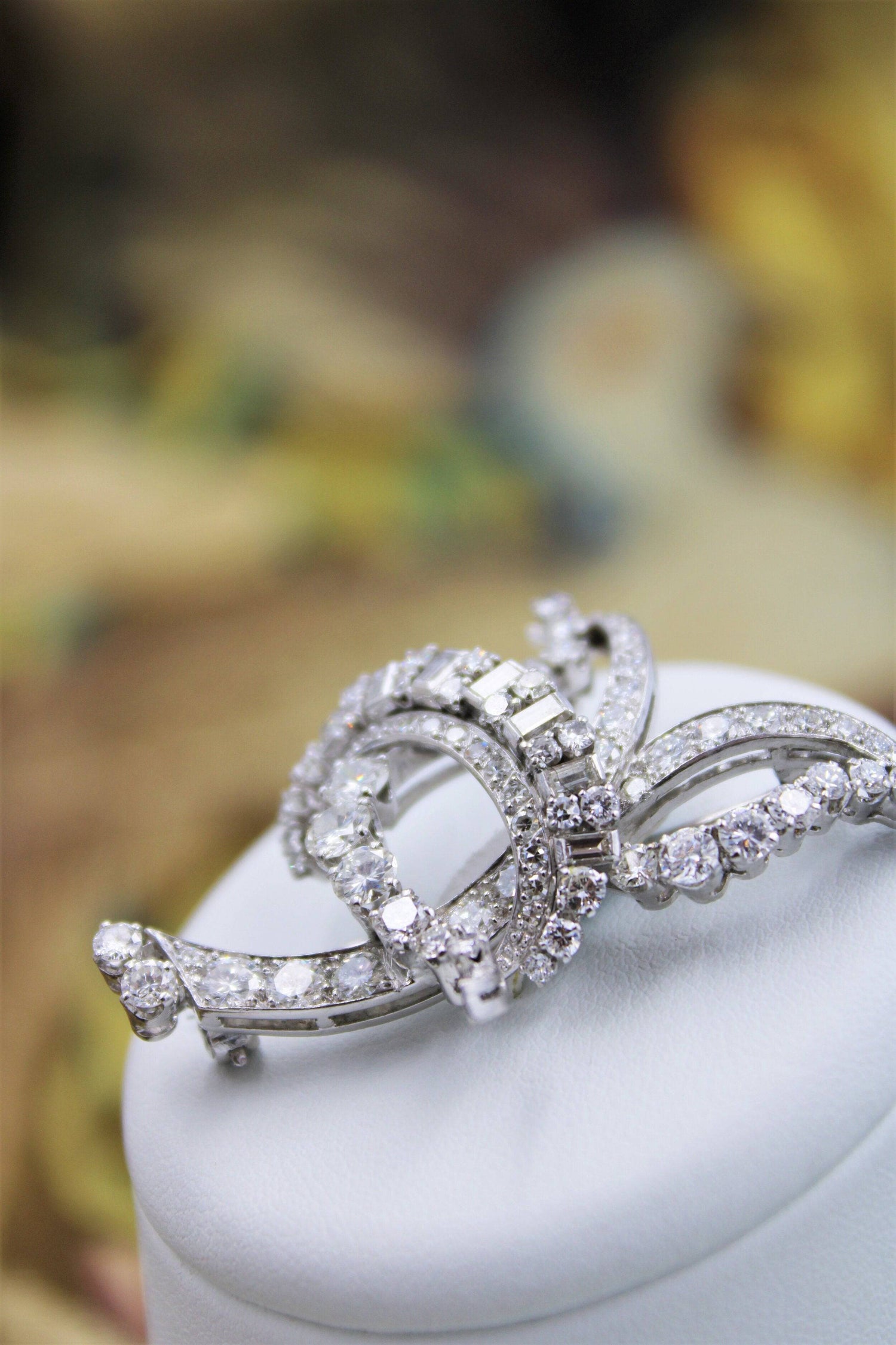 Vintage Abstract Diamond Spray Brooch, Circa 1950 - Robin Haydock Antiques