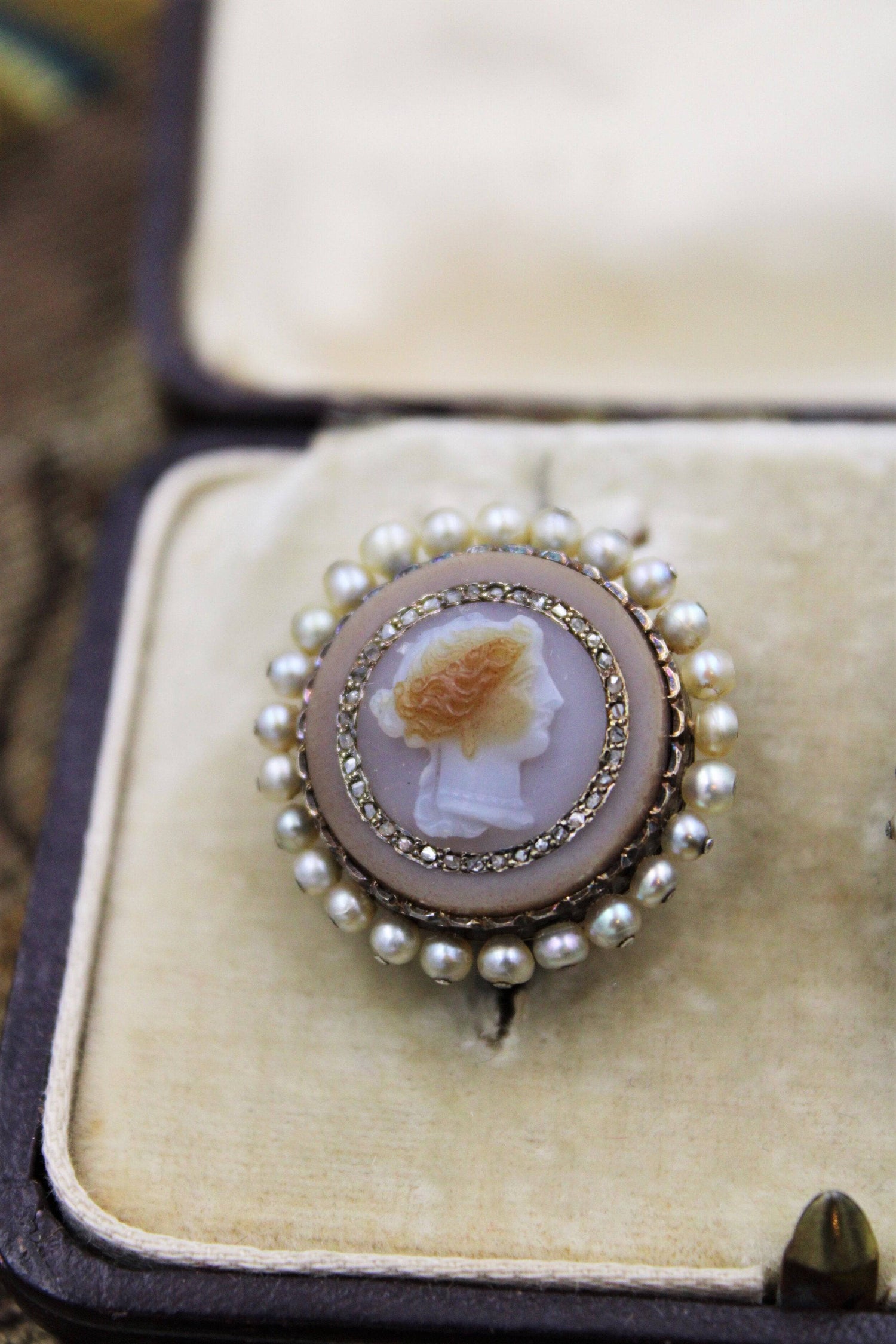 A very fine pair of Hardstone Cameo Earrings set in High Carat Yellow Gold, Circa 1830 - Robin Haydock Antiques