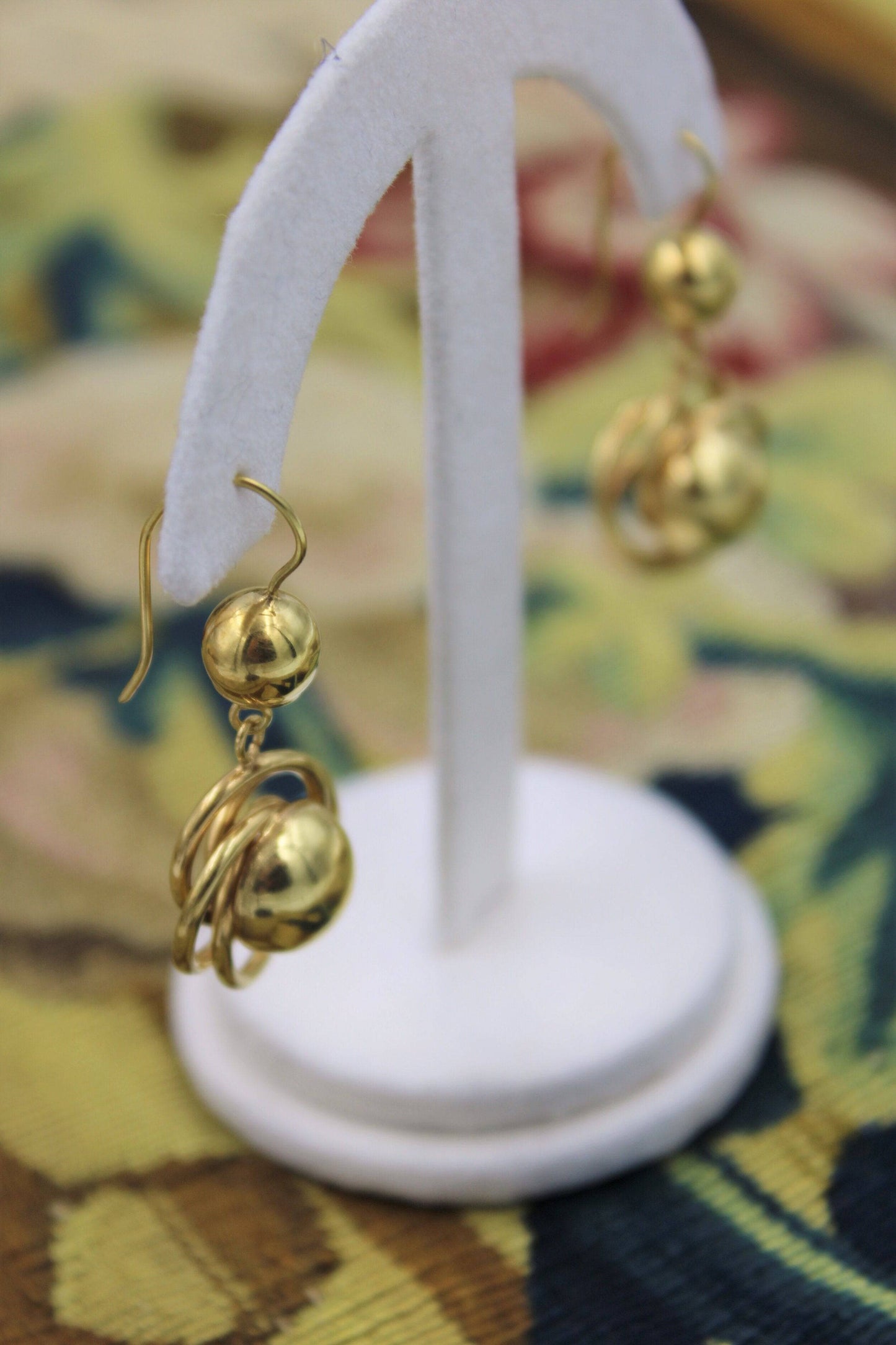 A very fine pair of Celestial Earrings in High Carat Yellow Gold, English, Circa 1880 - 1910 - Robin Haydock Antiques