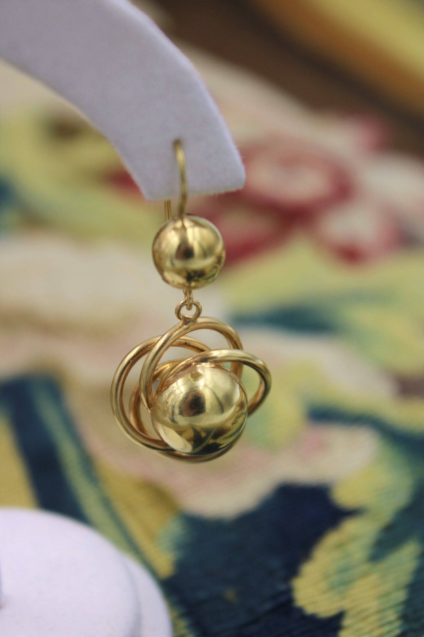 A very fine pair of Celestial Earrings in High Carat Yellow Gold, English, Circa 1880 - 1910 - Robin Haydock Antiques