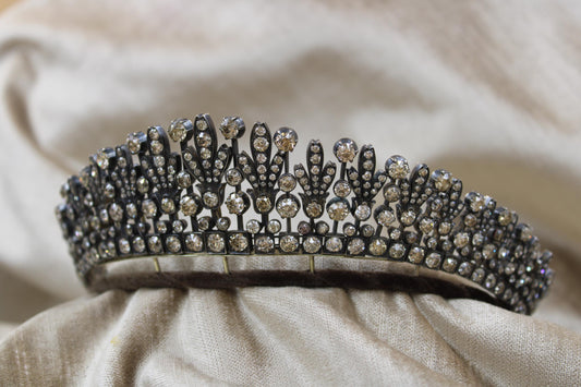 A superb Antique, Kokoshnik, Diamond Tiara - Necklace, plausibly Austro-Hungarian, Late 19th Century - Robin Haydock Antiques