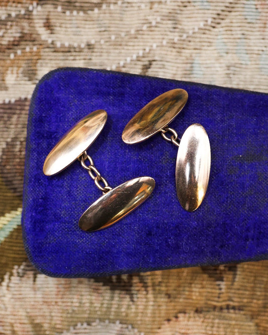 Antique 15 carat (Marked) Yellow Gold Cufflinks - Robin Haydock Antique Jewellery