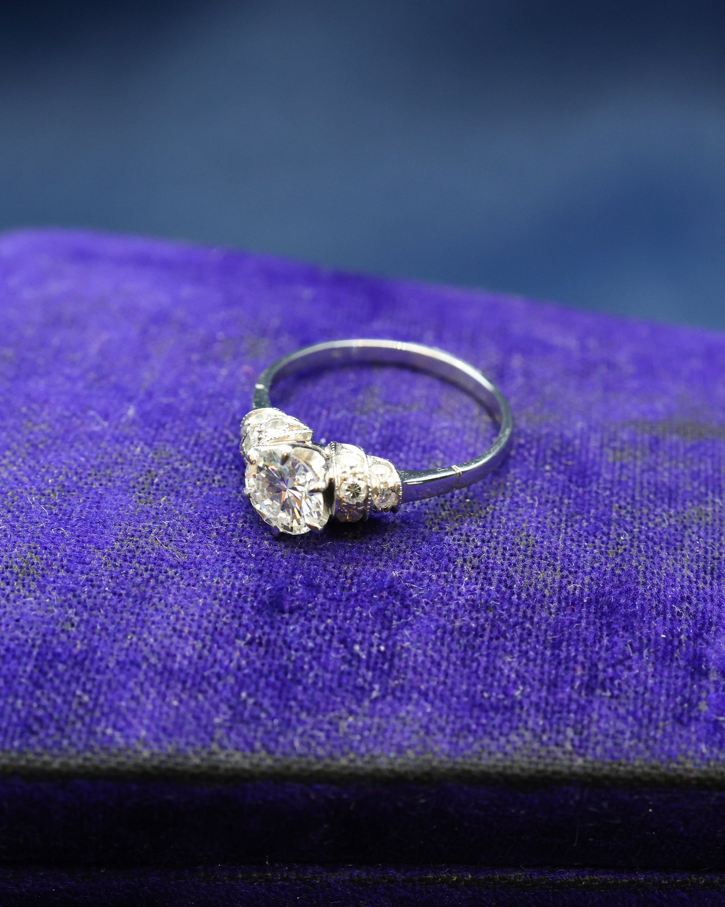 Platinum 0.70ct Diamond Solitaire Ring Circa 1920