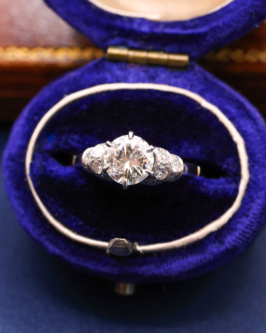 Platinum 0.70ct Diamond Solitaire Ring Circa 1920