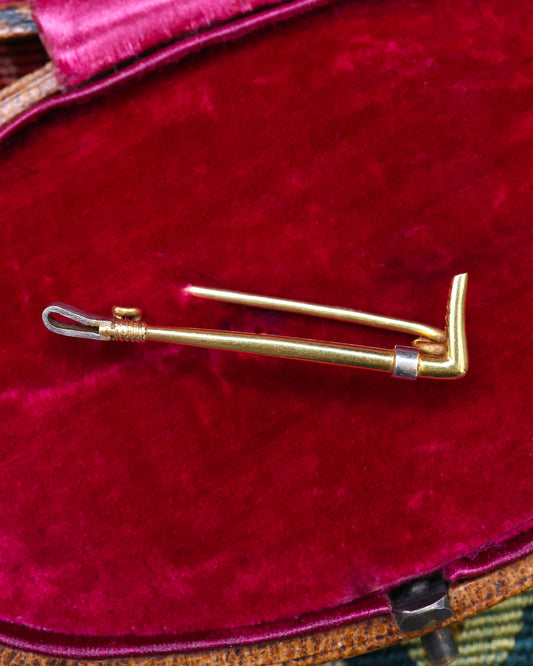 Ridding Crop Brooch Pin Circa 1880 - Robin Haydock Antique Jewellery
