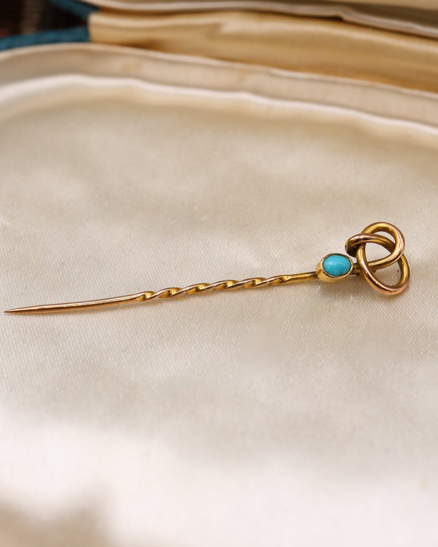 Turquoise and Gold Pin Circa 1880 - Robin Haydock Antique Jewellery