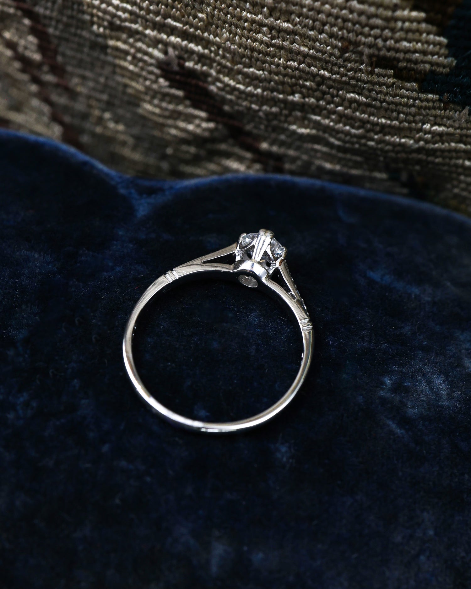 A very fine Platinum Solitaire Diamond Ring Circa 1959 - Robin Haydock Antique Jewellery