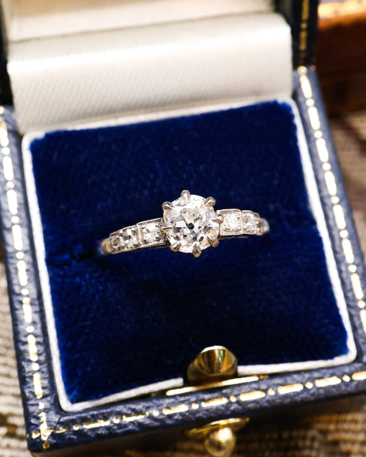 Platinum 0.71ct Diamond Solitaire Ring Circa 1920-1935 - Robin Haydock Antique Jewellery