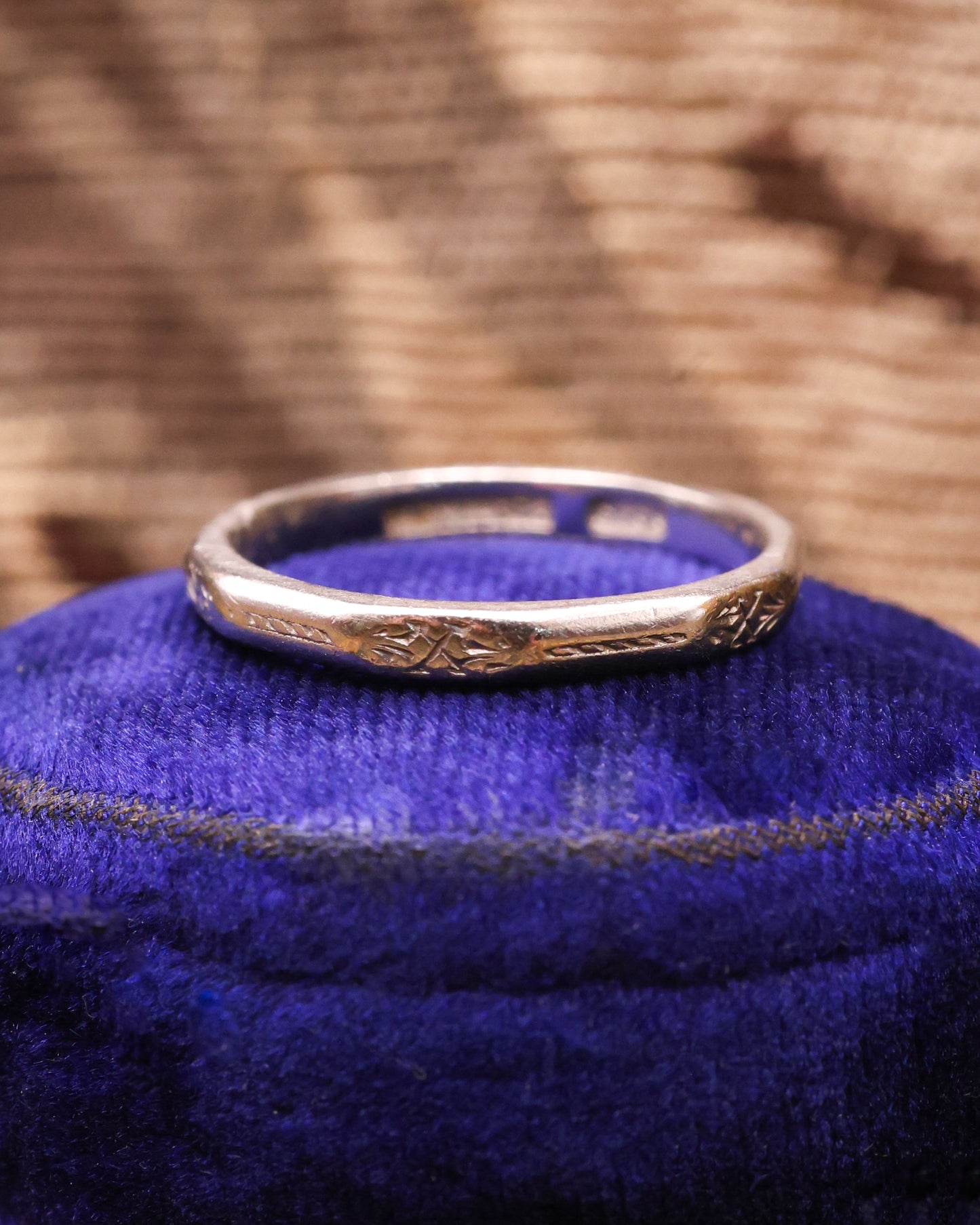 Ladies Platinum Hexagonal Wedding Ring Circa  1935