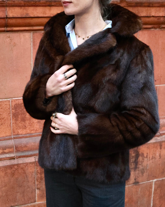 An exceptional, Mahogany Ranch Mink, fully stranded and made to measure Evening Jacket. Circa 1981. - Robin Haydock Antiques