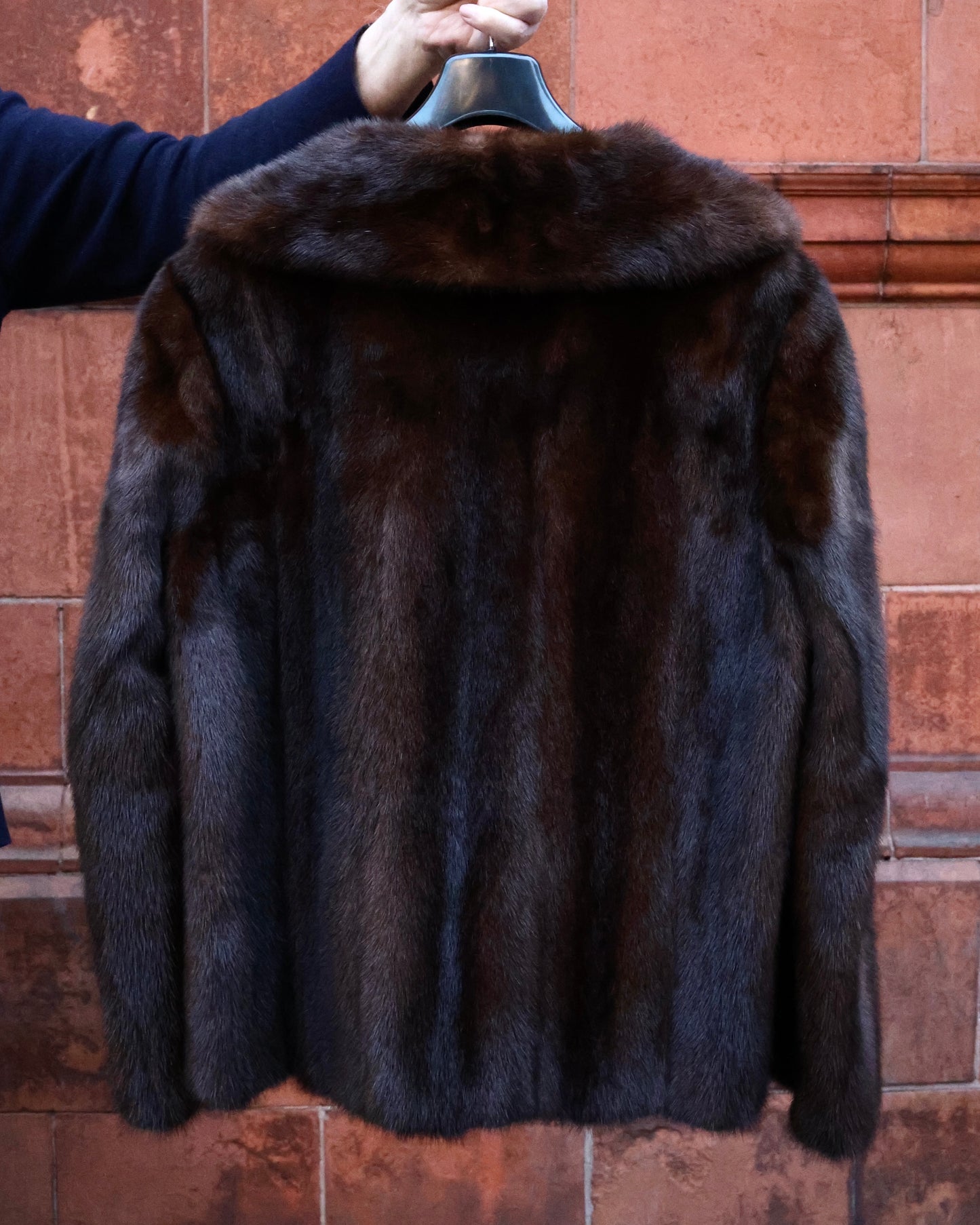 An exceptional, Mahogany Ranch Mink, fully stranded and made to measure Evening Jacket. Circa 1981.